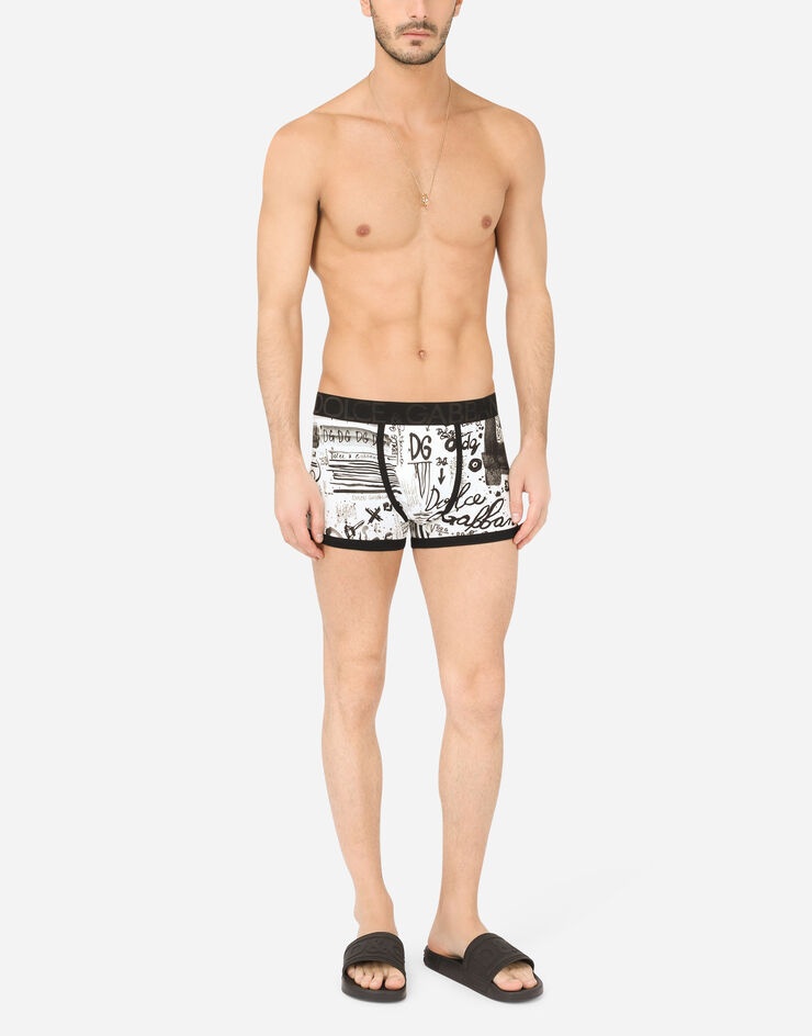 Logo-print two-way stretch cotton boxers - 2