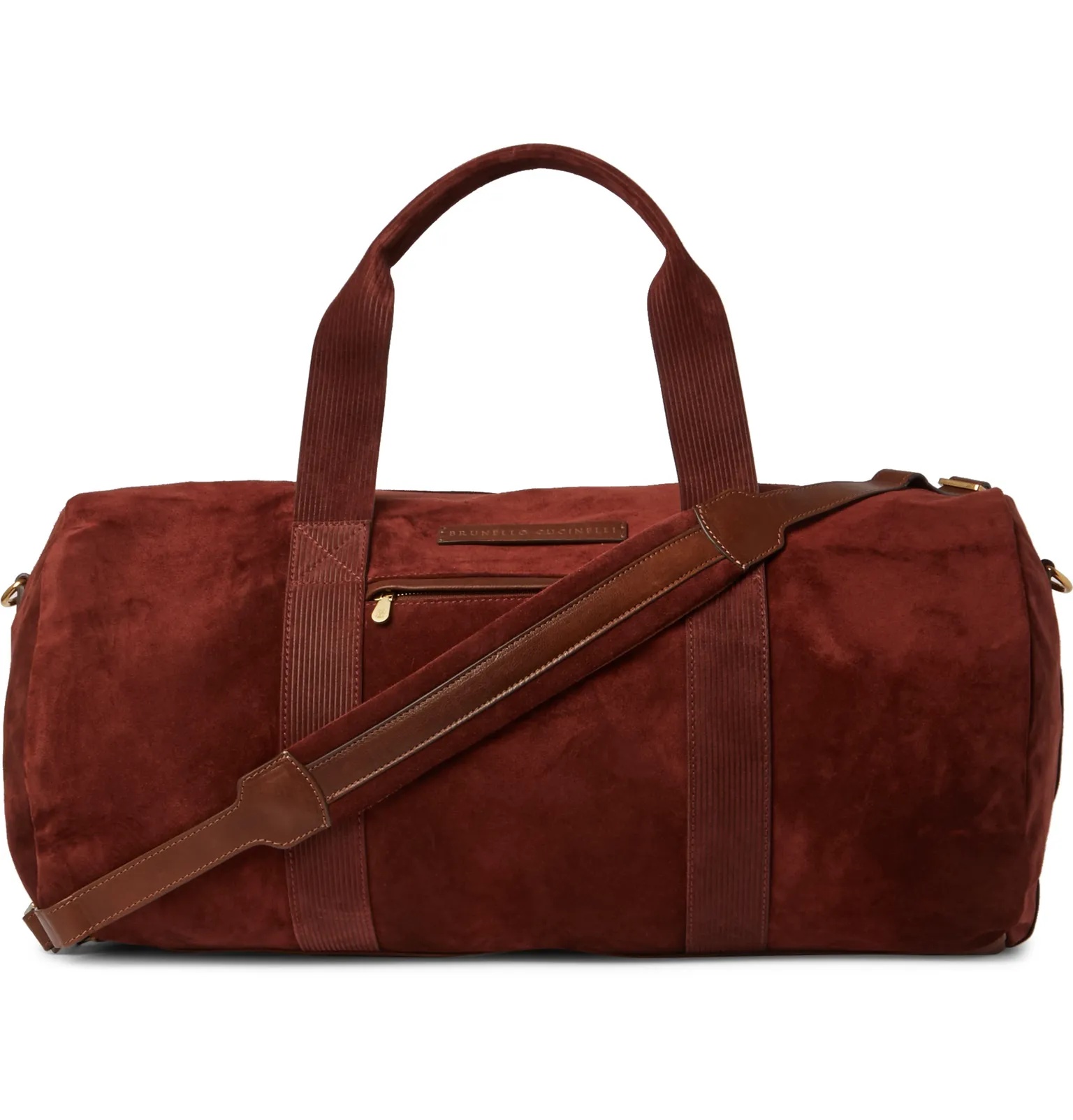 Leather-Trimmed Suede Holdall - 1