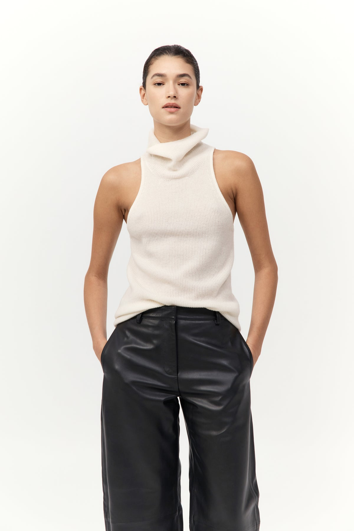 Cashmere Blend Top - Chalk - 2