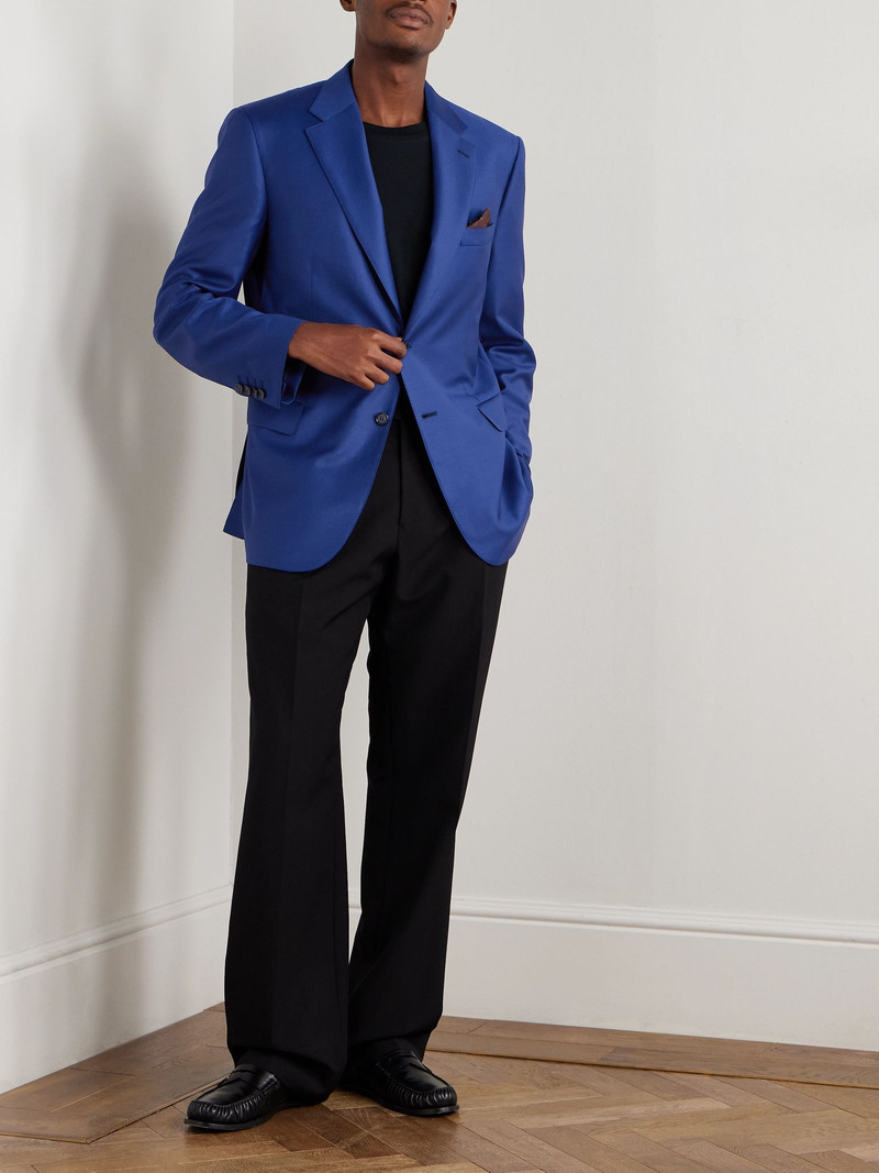 Brioni Trevi Slim-Fit Wool-Twill Suit Jacket Blue outlook