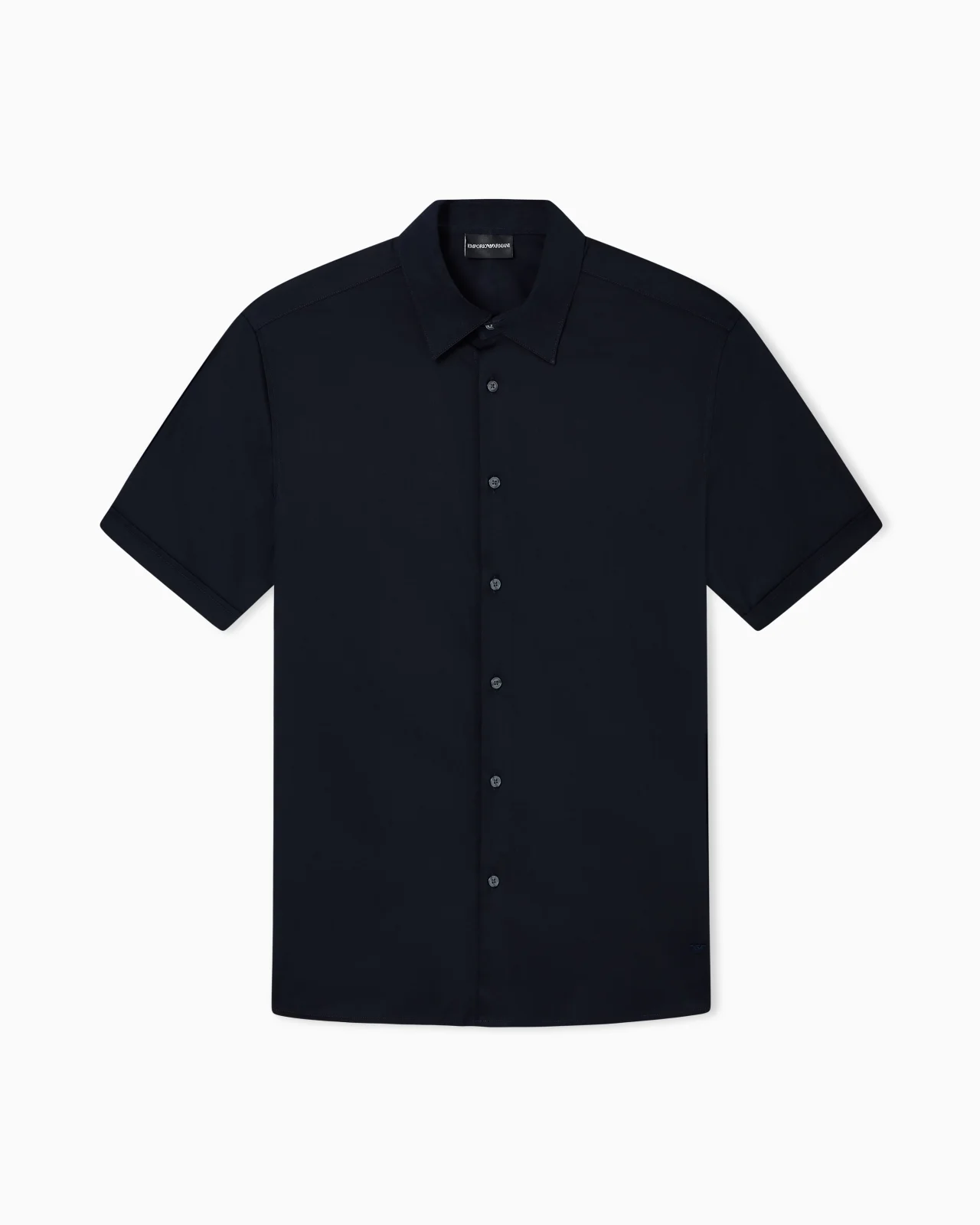 SHORT-SLEEVED SHIRT IN STRETCH PIMA COTTON - 1