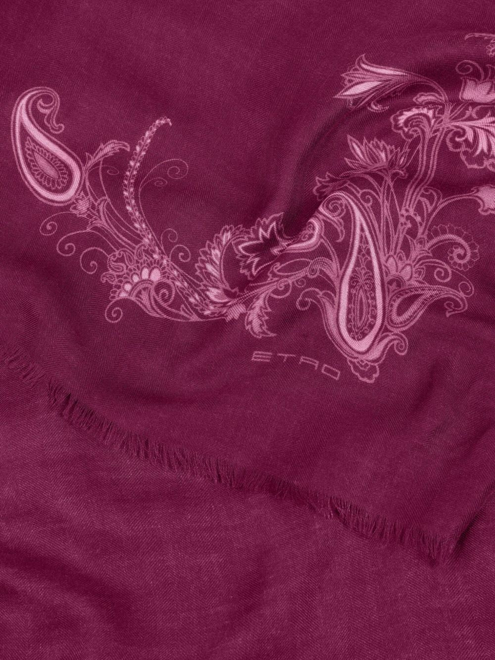 paisley-print cashmere scarf - 3