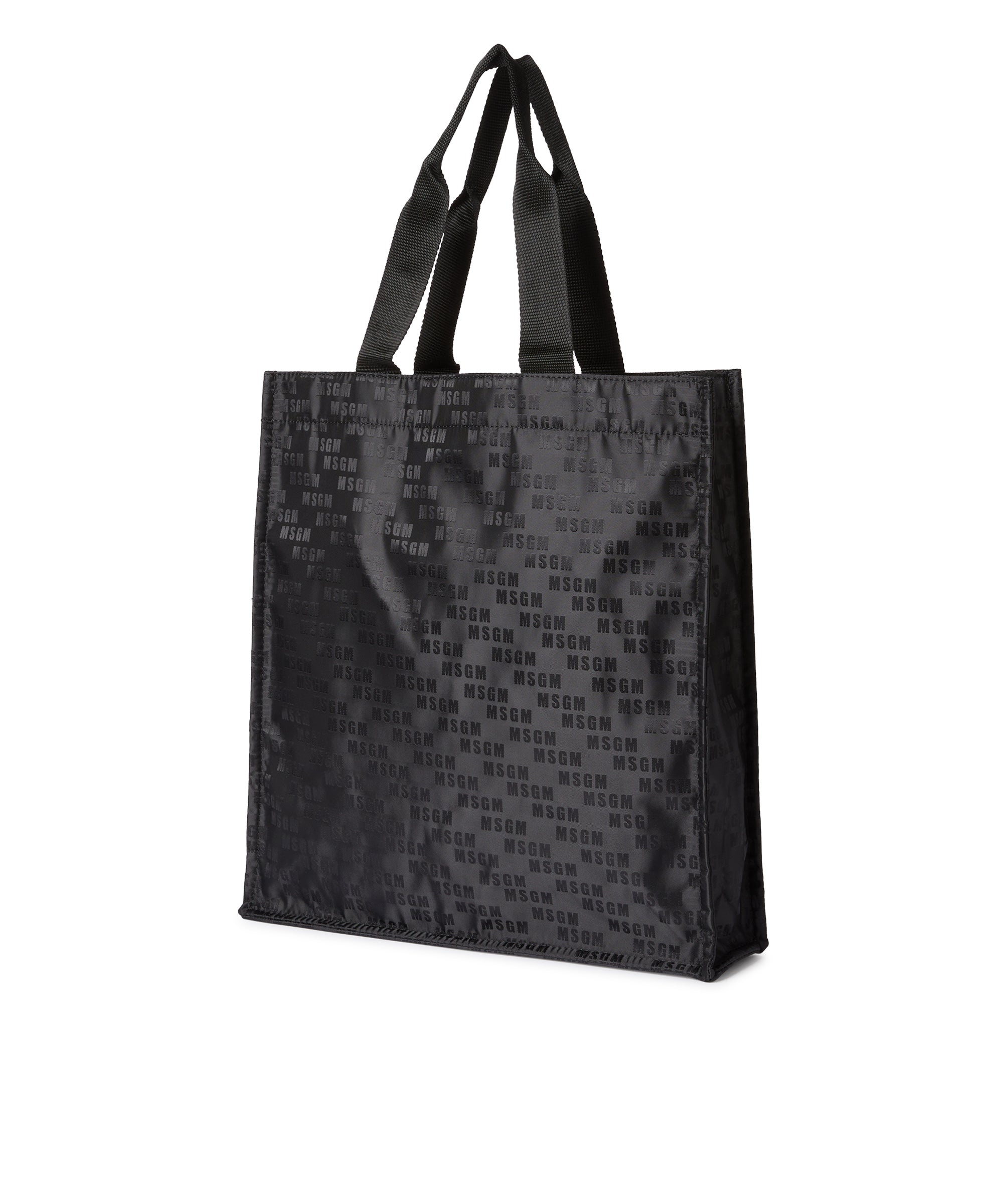 "Signature Iconic Nylon" shopping bag with all-over print - 3