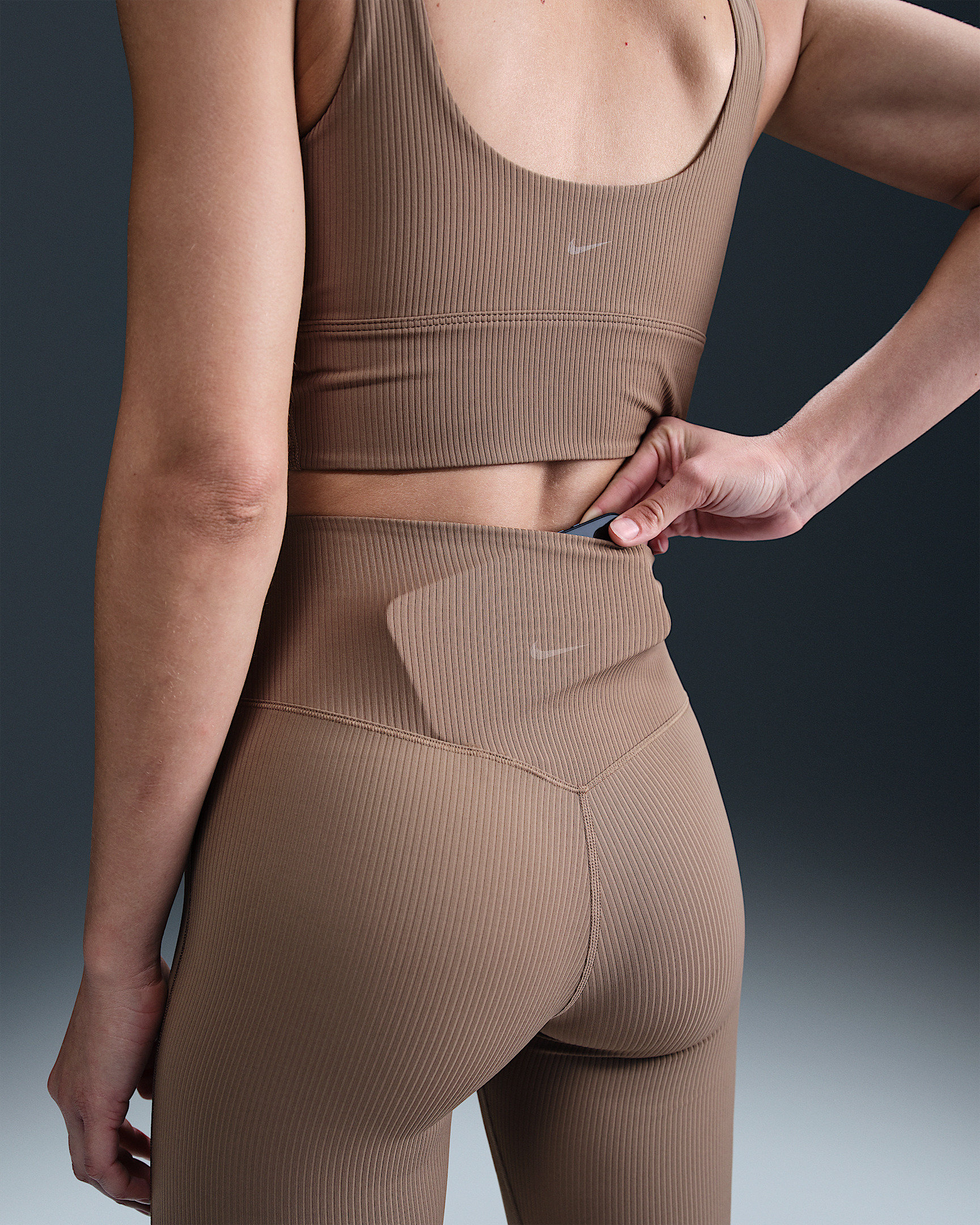 Nike Zenvy Rib Women's Gentle-Support High-Waisted Flared Leggings - 6