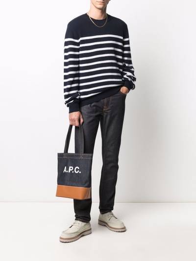 A.P.C. Suéter de tricô listrado outlook