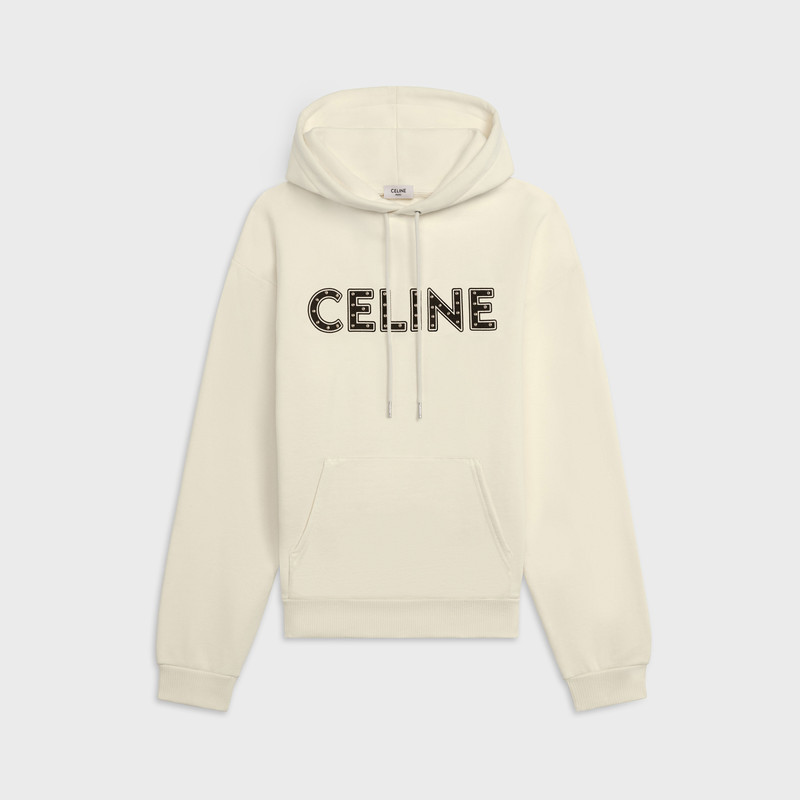 CELINE LOOSE COTTON SWEATSHIRT WITH STUDS 1