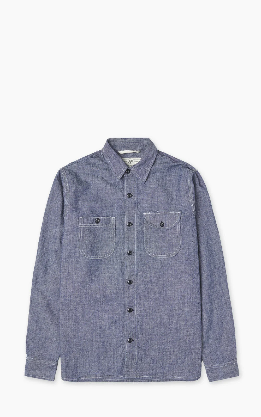 ROGUE TERRITORY WORK SHIRT RINSED CHAMBRAY INDIGO - 1