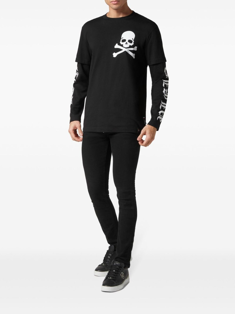 PHILIPP PLEIN skull-print cotton T-shirt outlook
