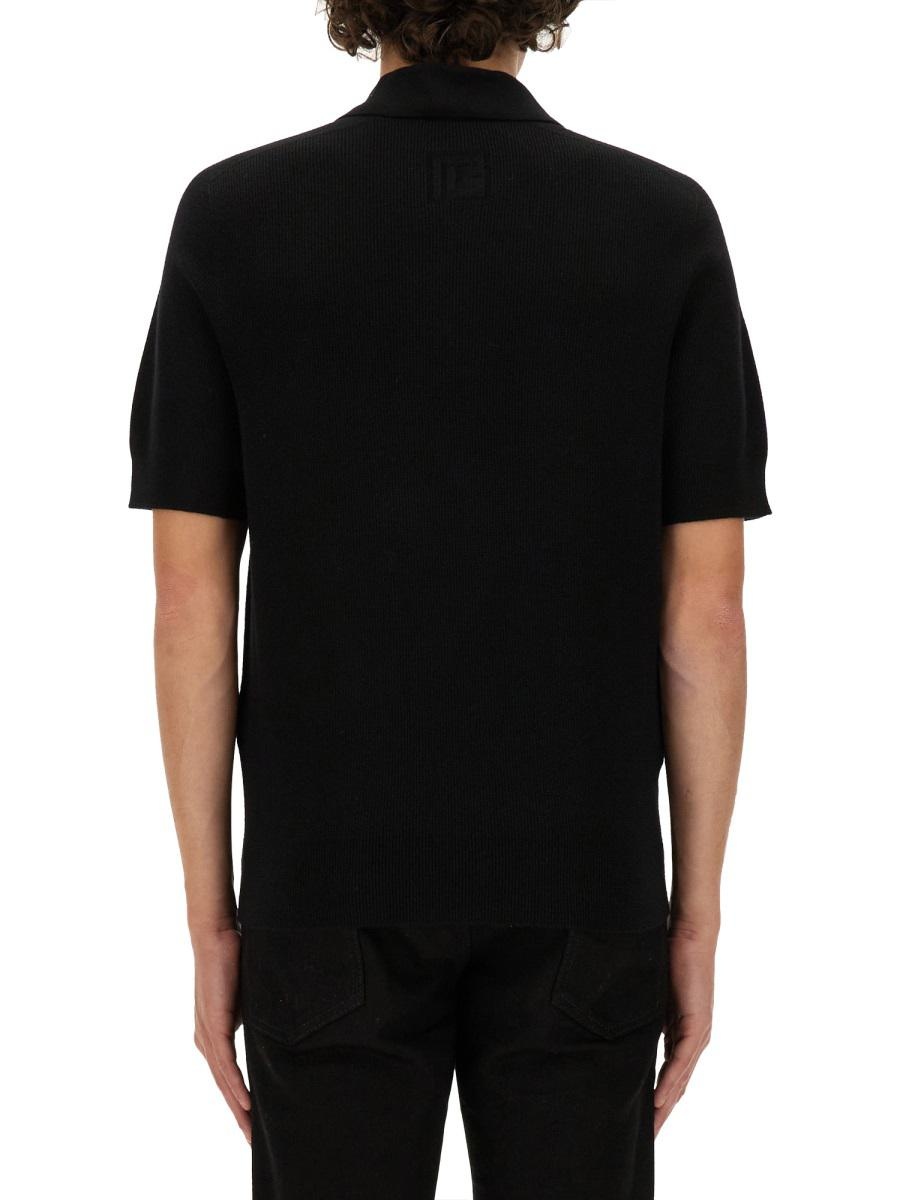 Balmain Balmain BALMAIN MERINO WOOL POLO SHIRT | baltini