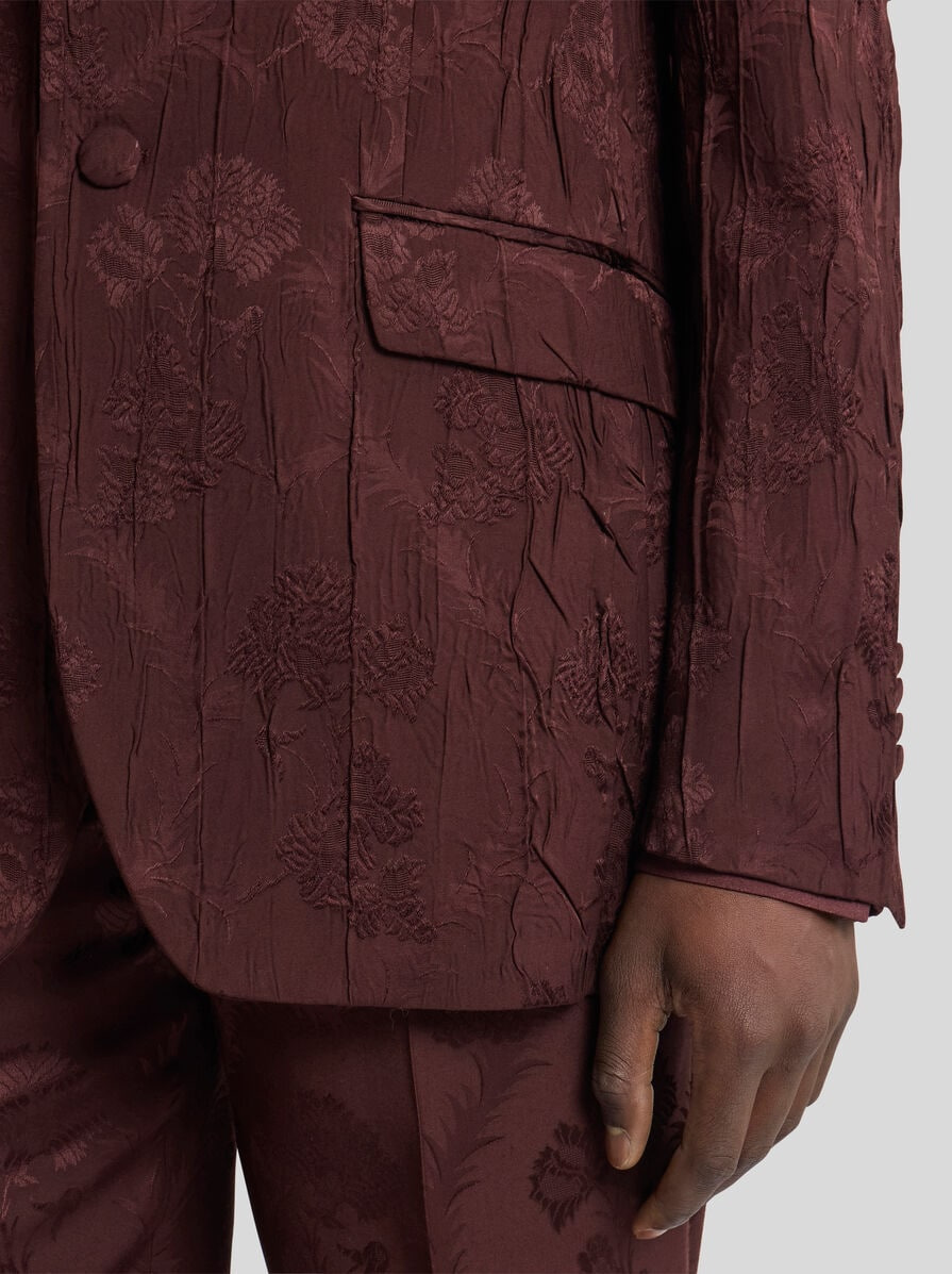 SINGLE-BREASTED WOOL-BLEND JACKET WITH PLEATING - 2