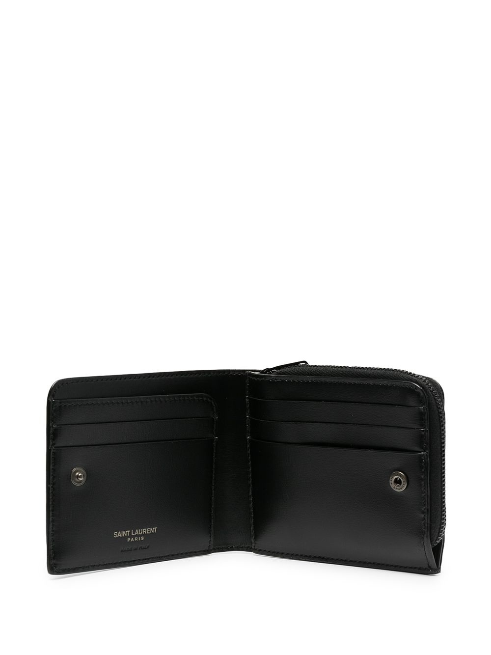 logo-plaque leather wallet - 3