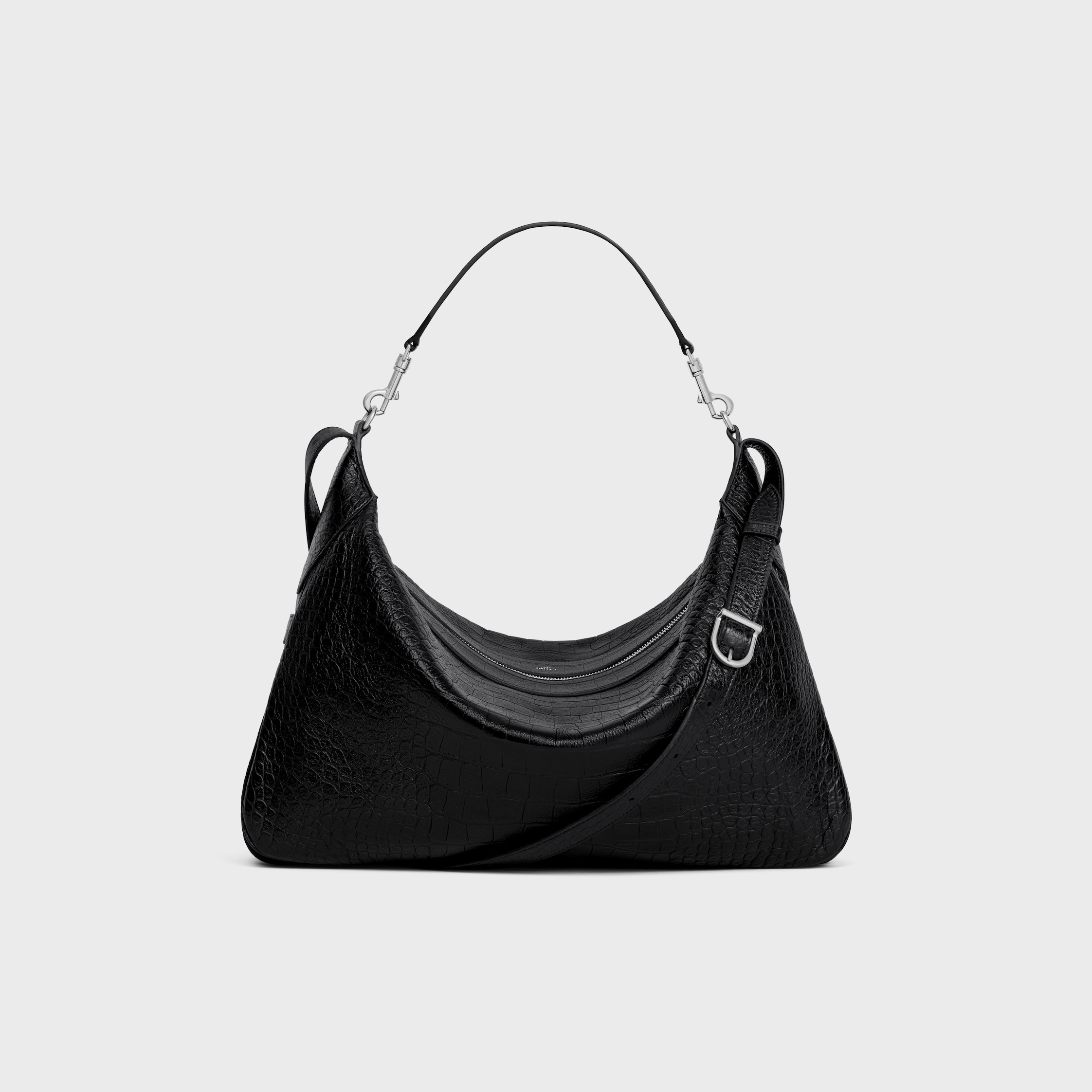 Large Strap Romy IN CROCODILE EMBOSSED DEERSKIN - 3