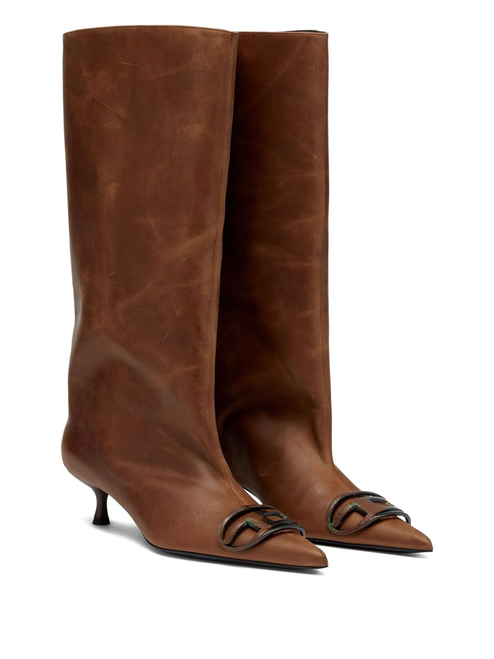 39mm Venus leather knee-high boots - 2