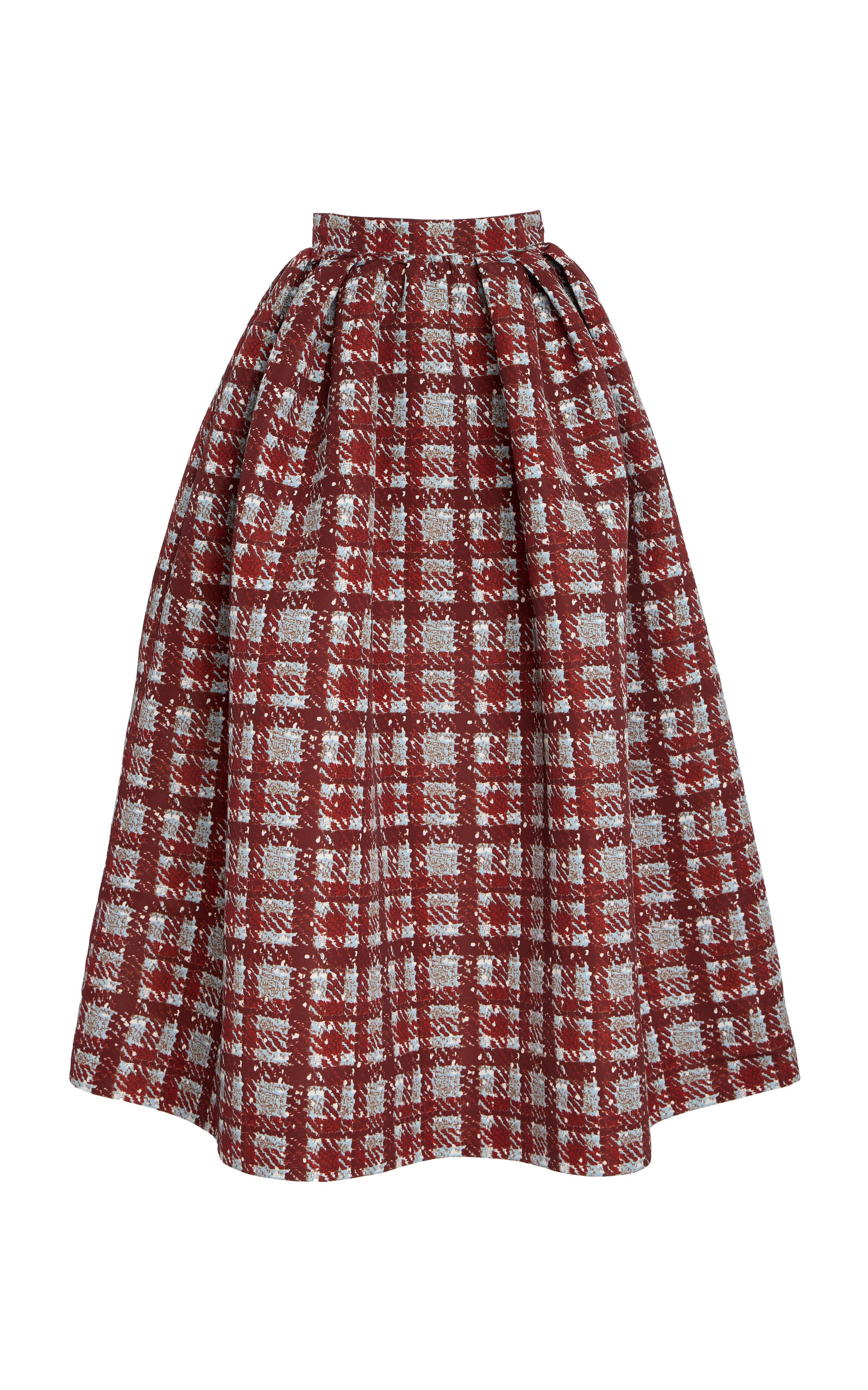 Textured Tartan Maxi Skirt multi - 1