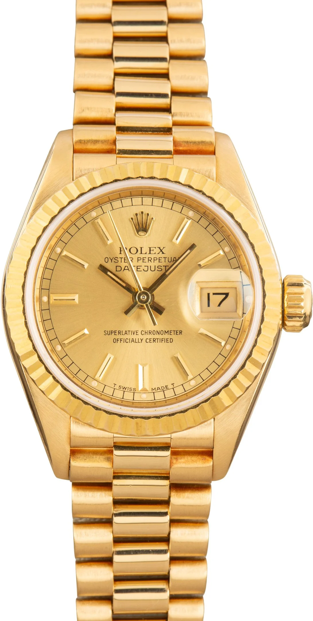 Ladies Rolex Datejust Yellow Gold 69178 Champagne Dial - 1