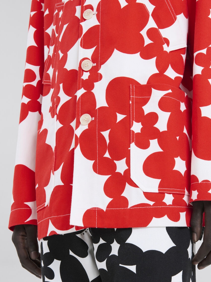 RED AND WHITE DILLIES PRINT JACKET - 5
