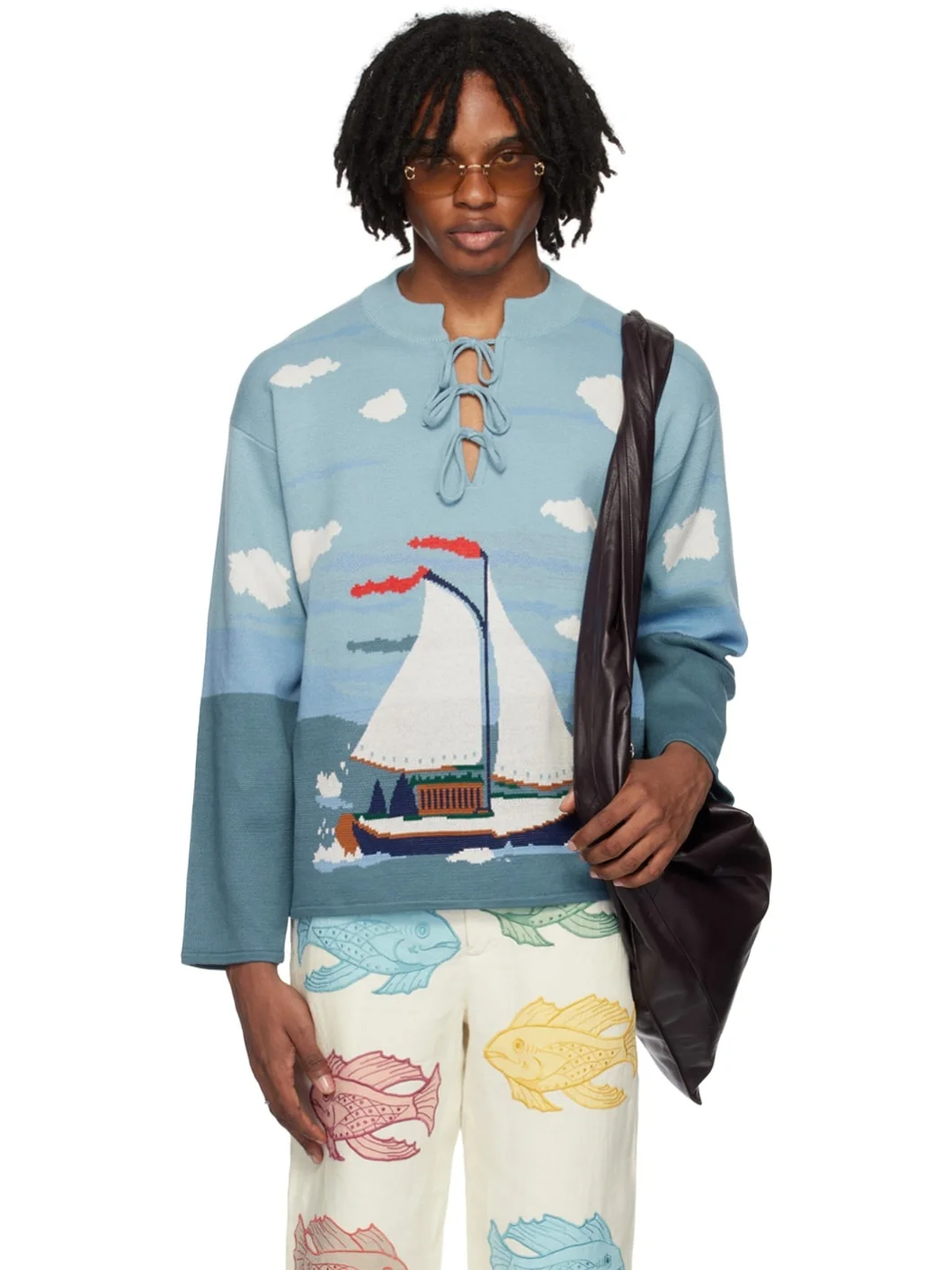 Blue Pinafore Sweater - 1