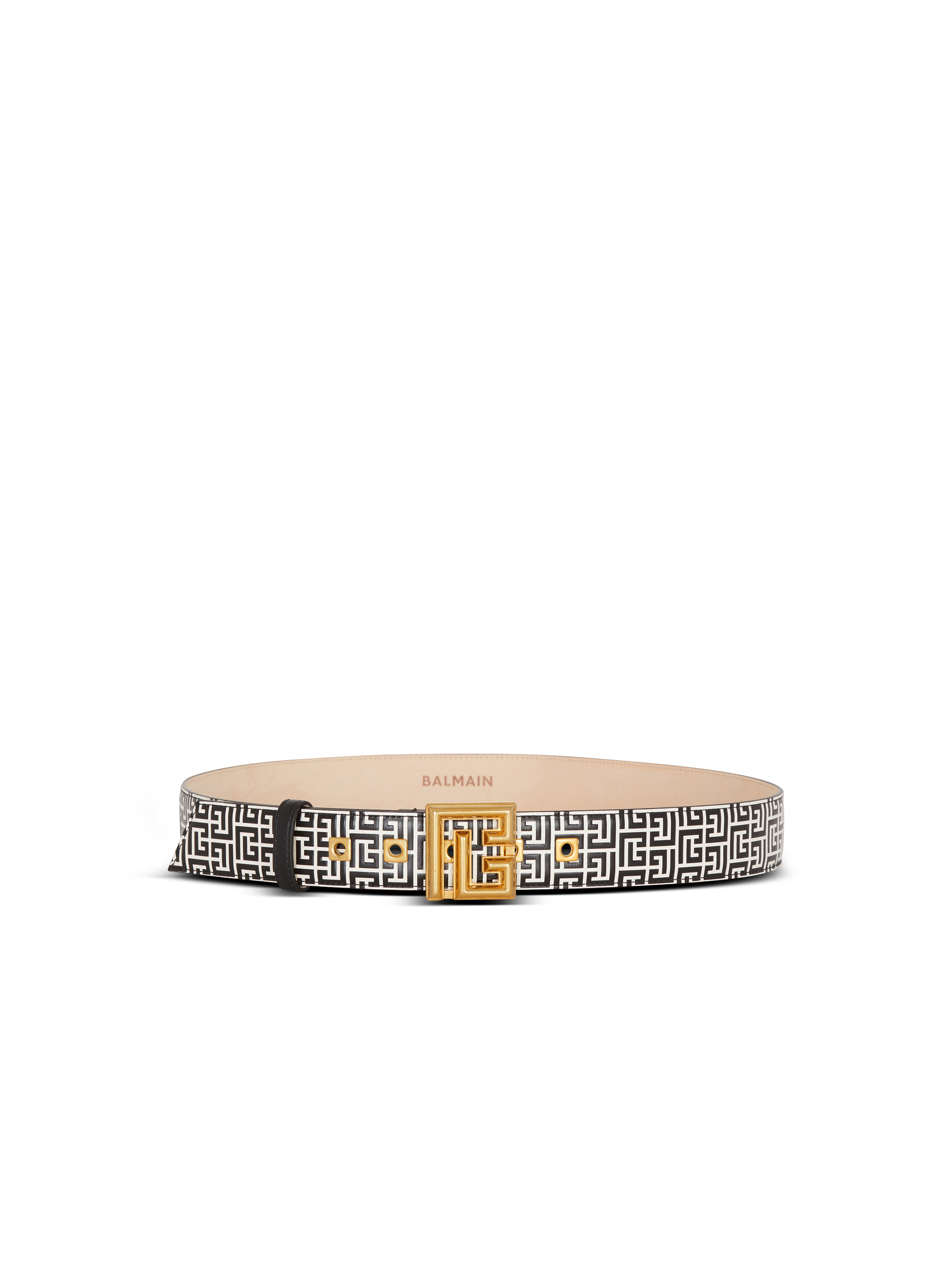 PB belt in monogrammed embossed calfskin - 1