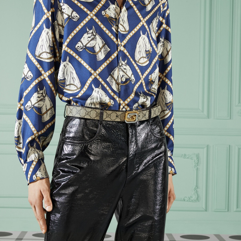 Reversible belt with squared Interlocking G 3