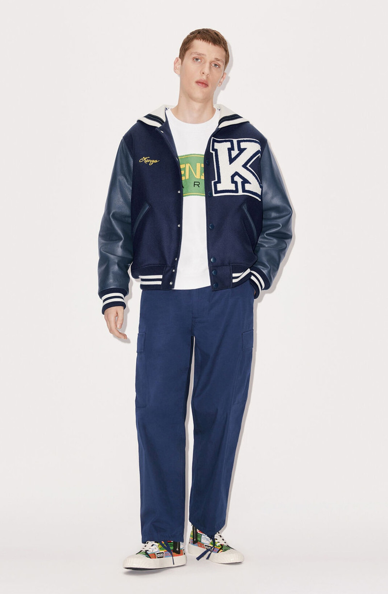 'Sailor Varsity' wool and leather jacket 3