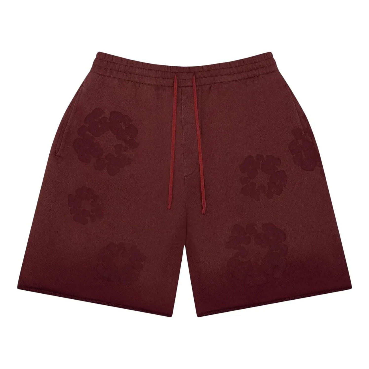 Denim Tears Faded Mono Wreath Sweatshorts 'Beet Root' FW25BRS6492325 - 1