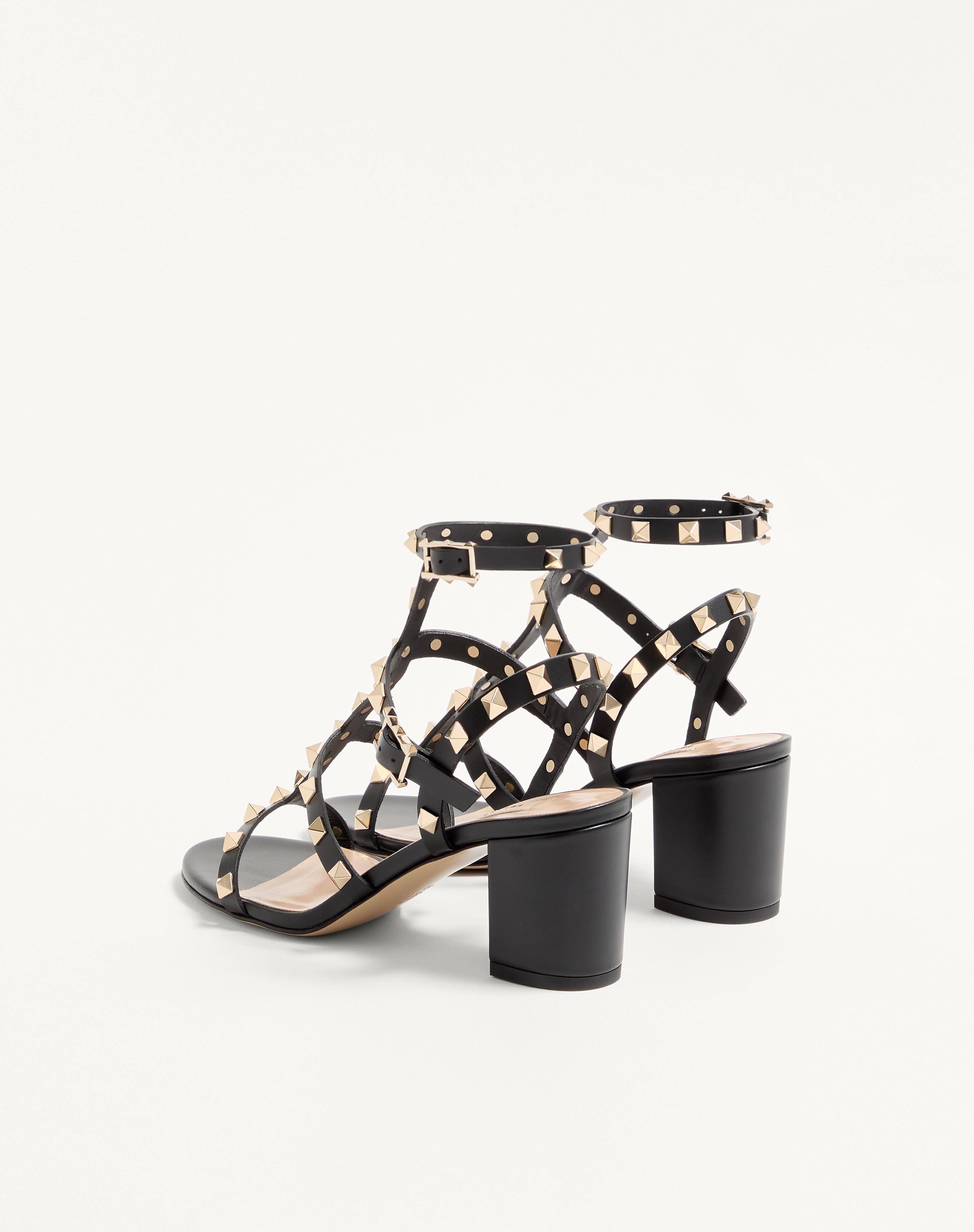 ROCKSTUD CALFSKIN ANKLE STRAP SANDAL 60 MM - 5
