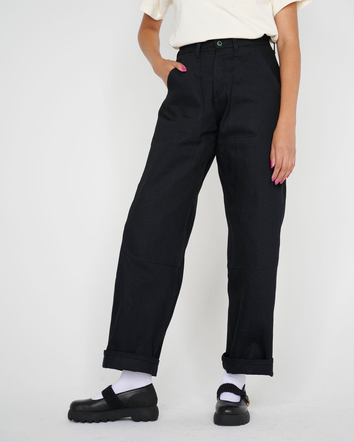 Type 02 13.2oz Selvedge Denim - Solid Black - 10