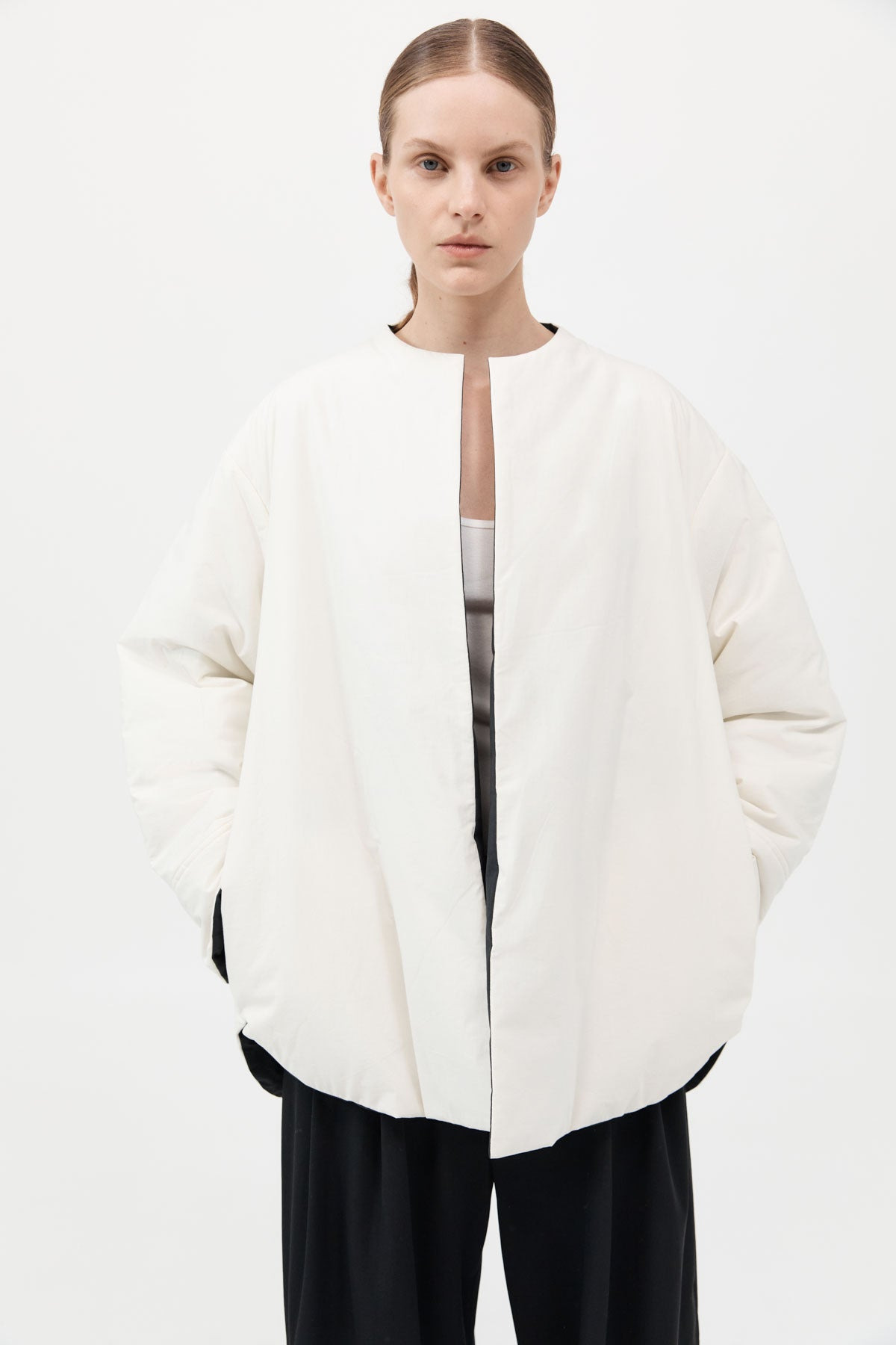 Reversible Pillow Jacket - Black/Cloud - 2