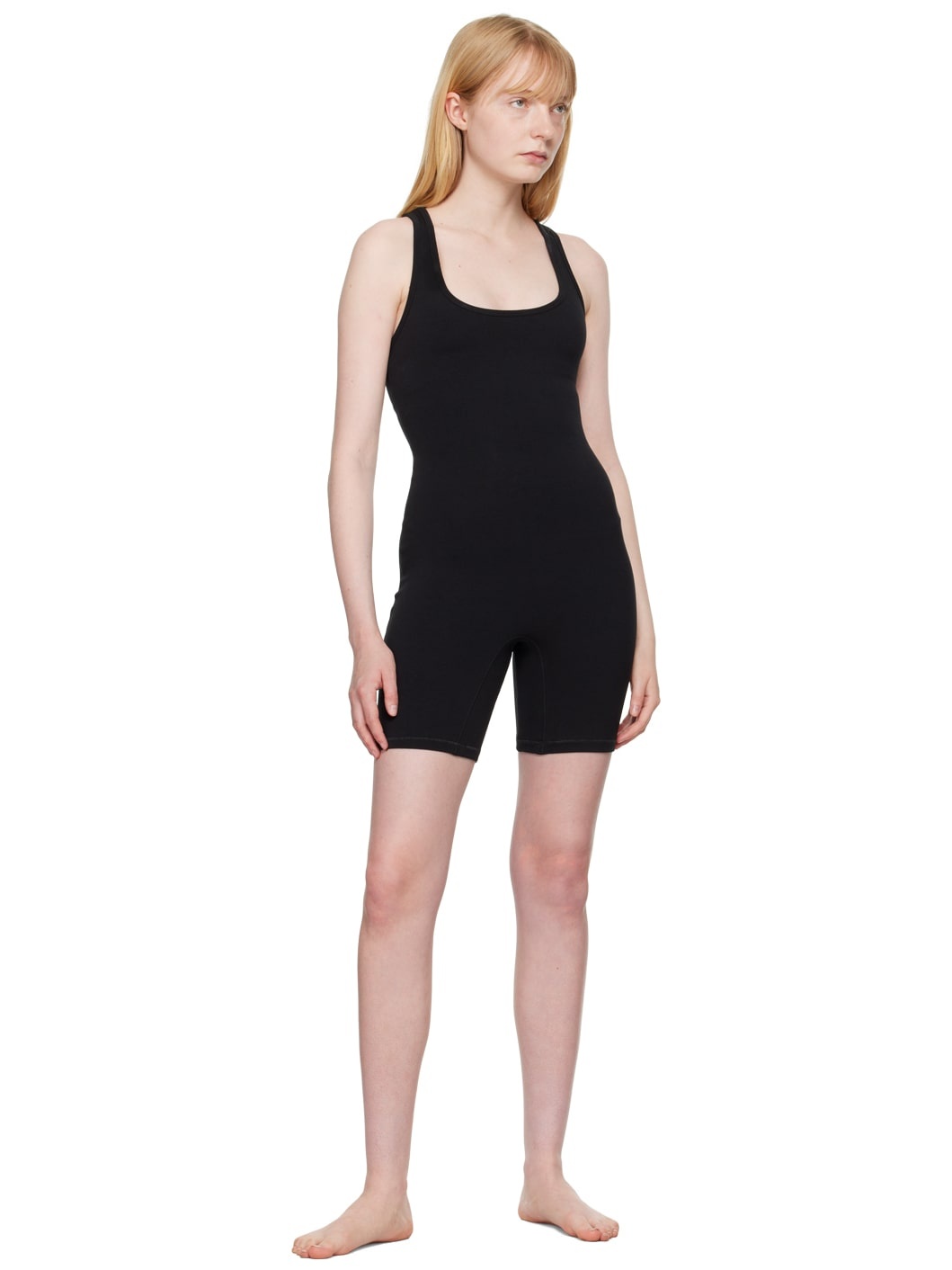 Black Outdoor Mid Thigh Jumpsuit - 4