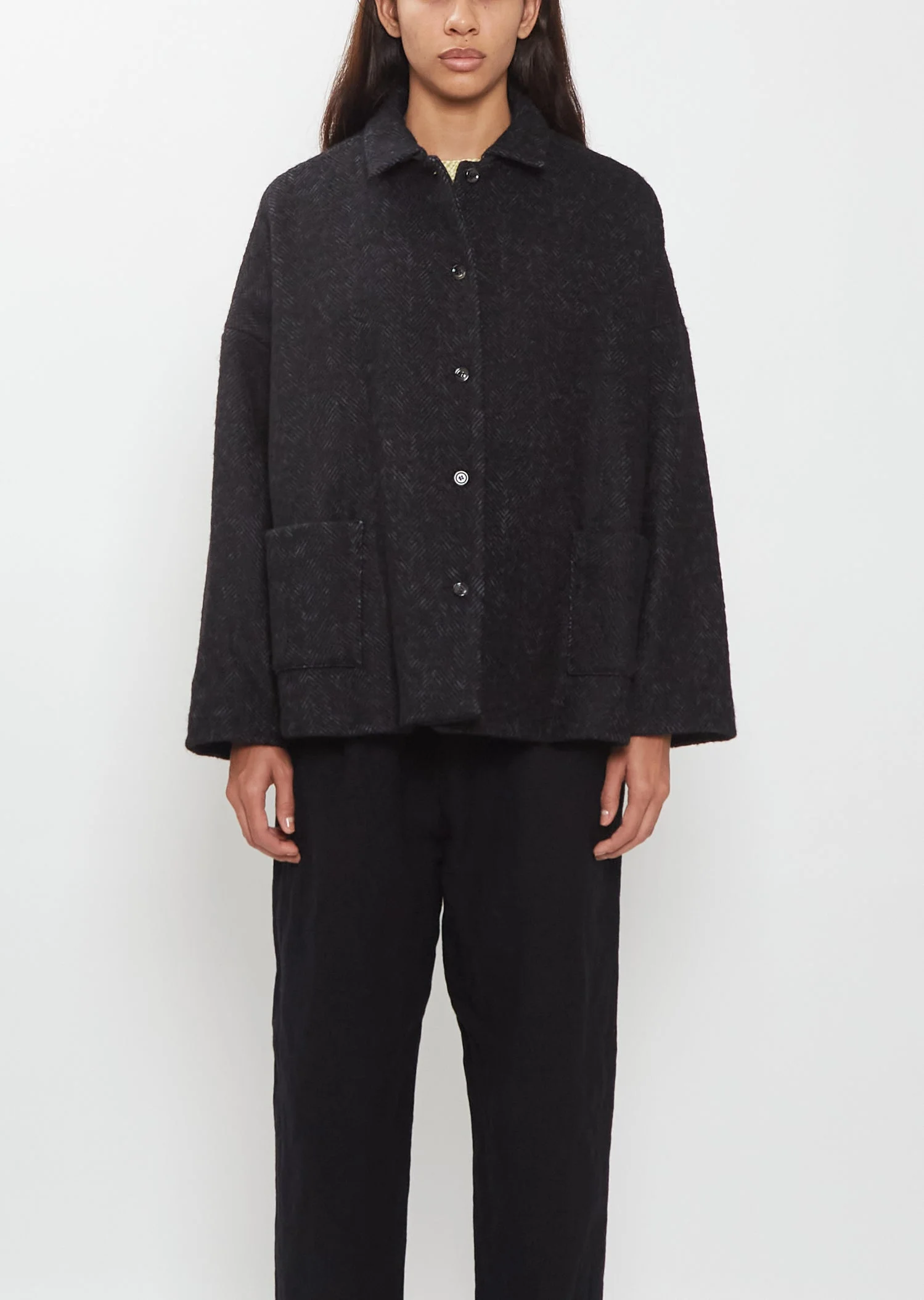 Cotton Wool Herringbone Jacket - 1