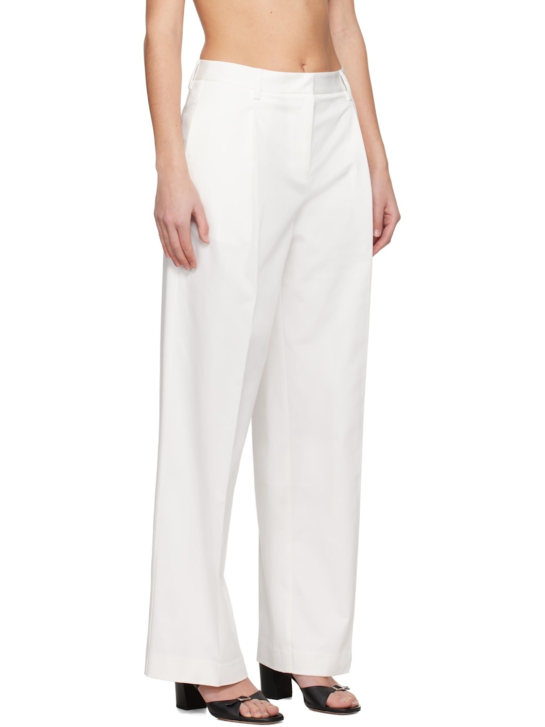 White Summer Chino Trousers - 2