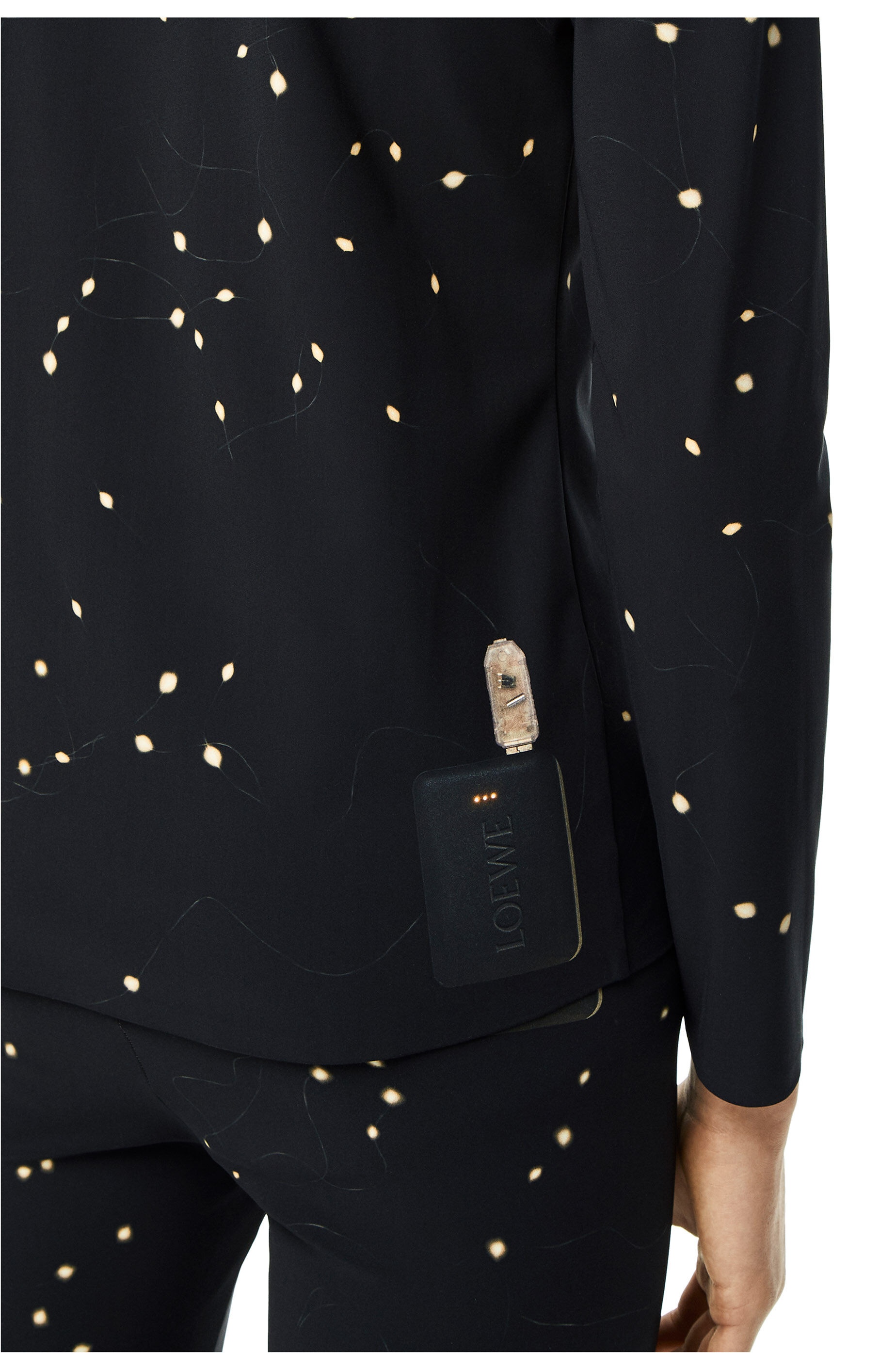 LED print long sleeve top in polyamide - 5