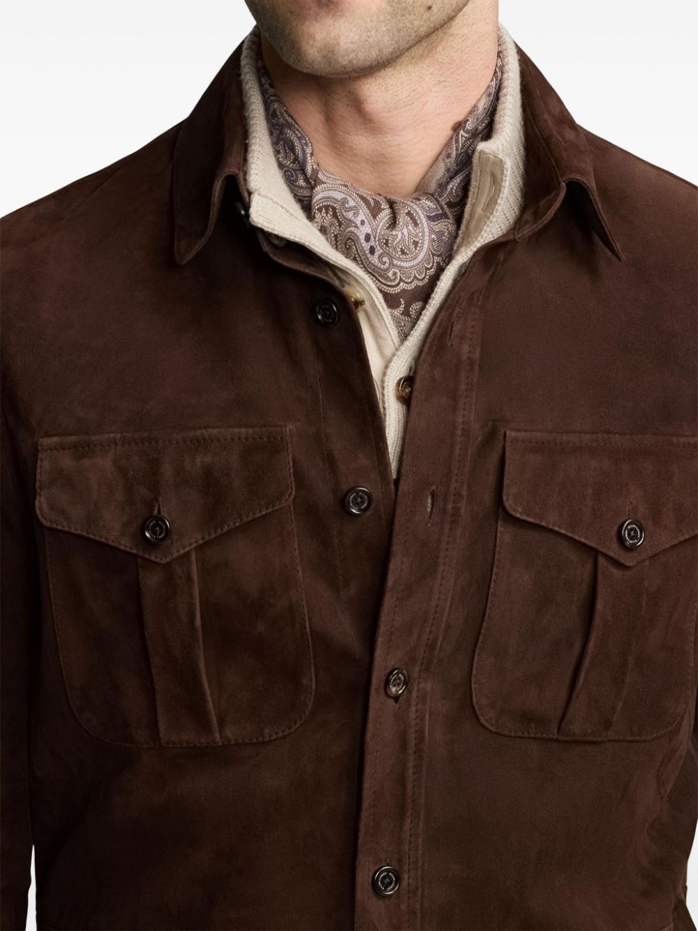 Barron suede shirt jacket - 6