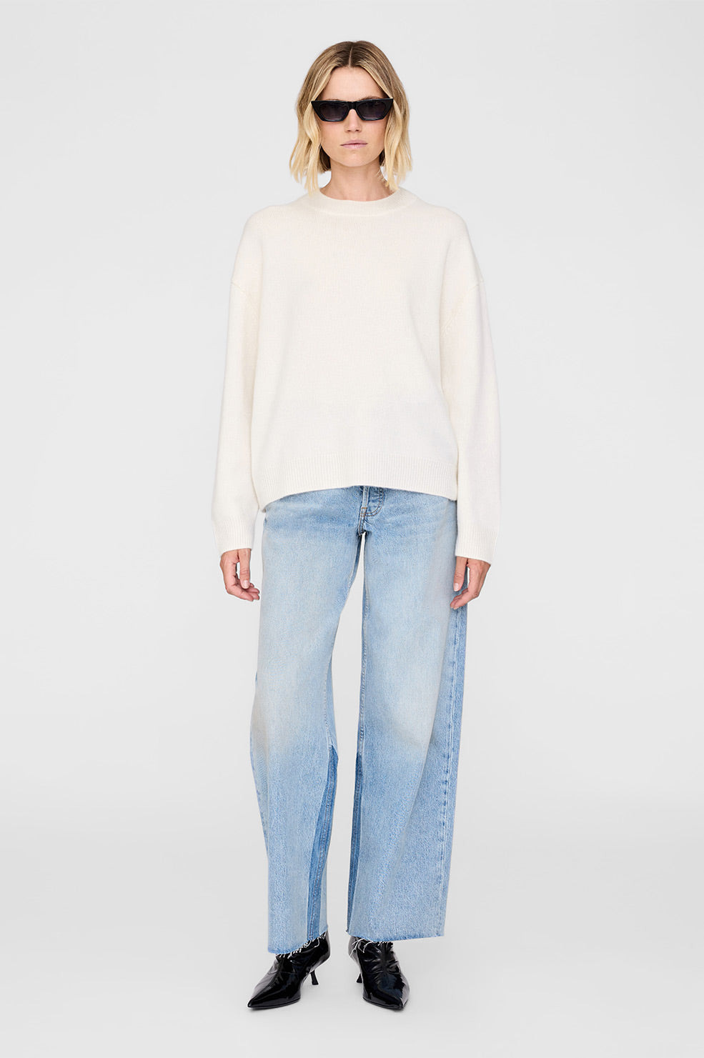 Lee Crew Sweater - Cream - 2