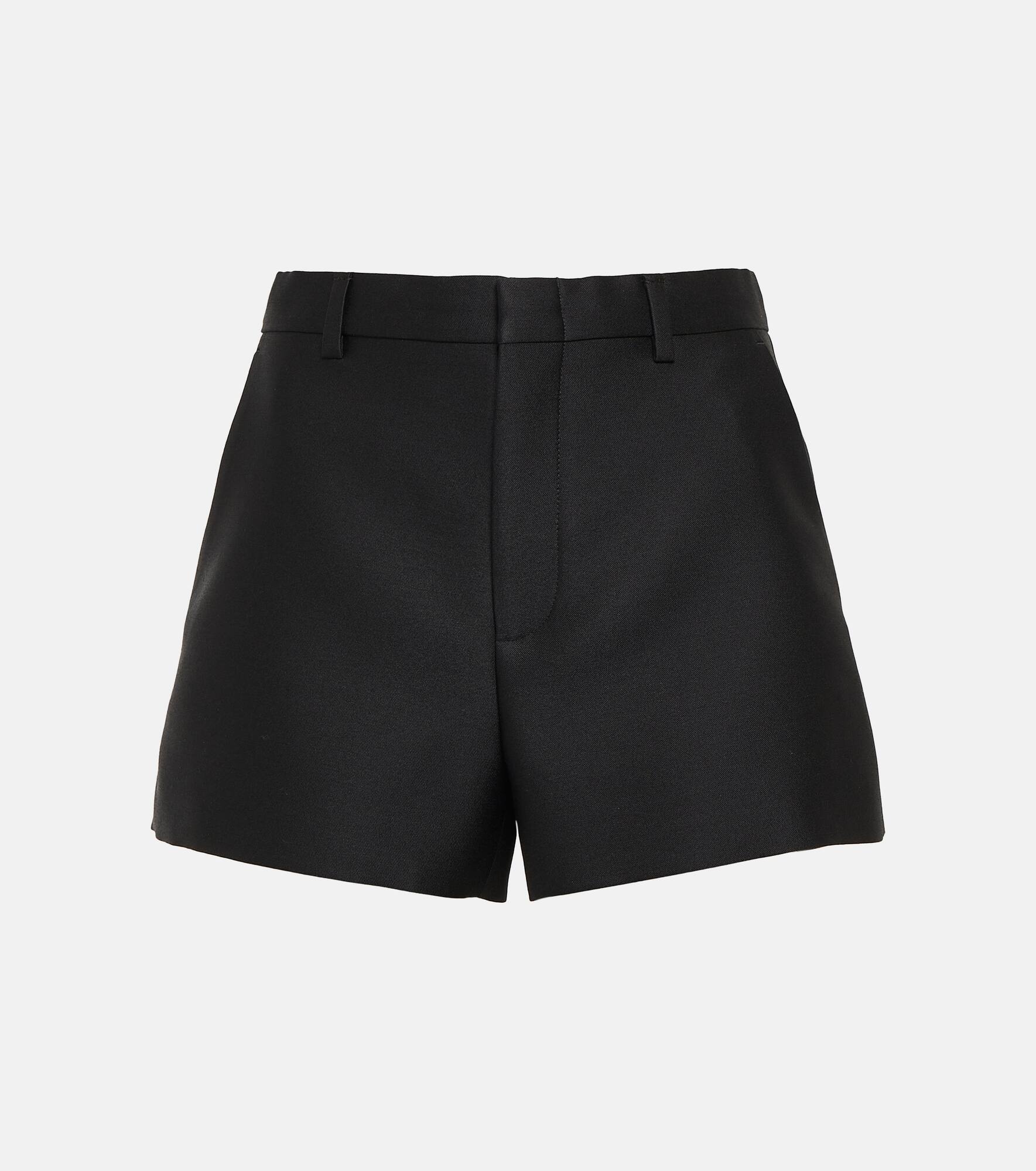 Wool and silk gabardine shorts - 1