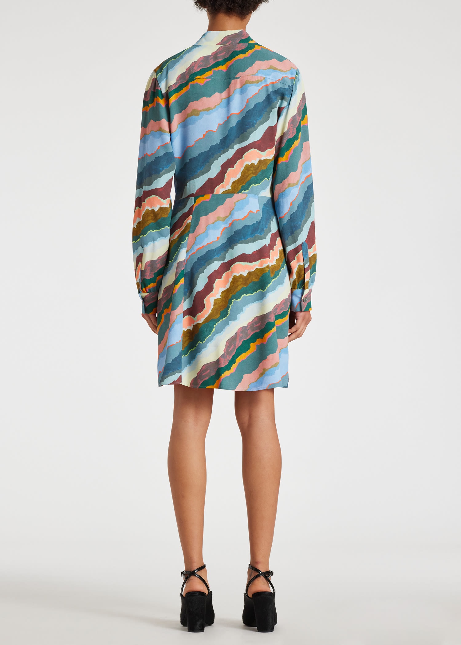 Multi Colour 'Torn Stripe' Shirt Dress - 4