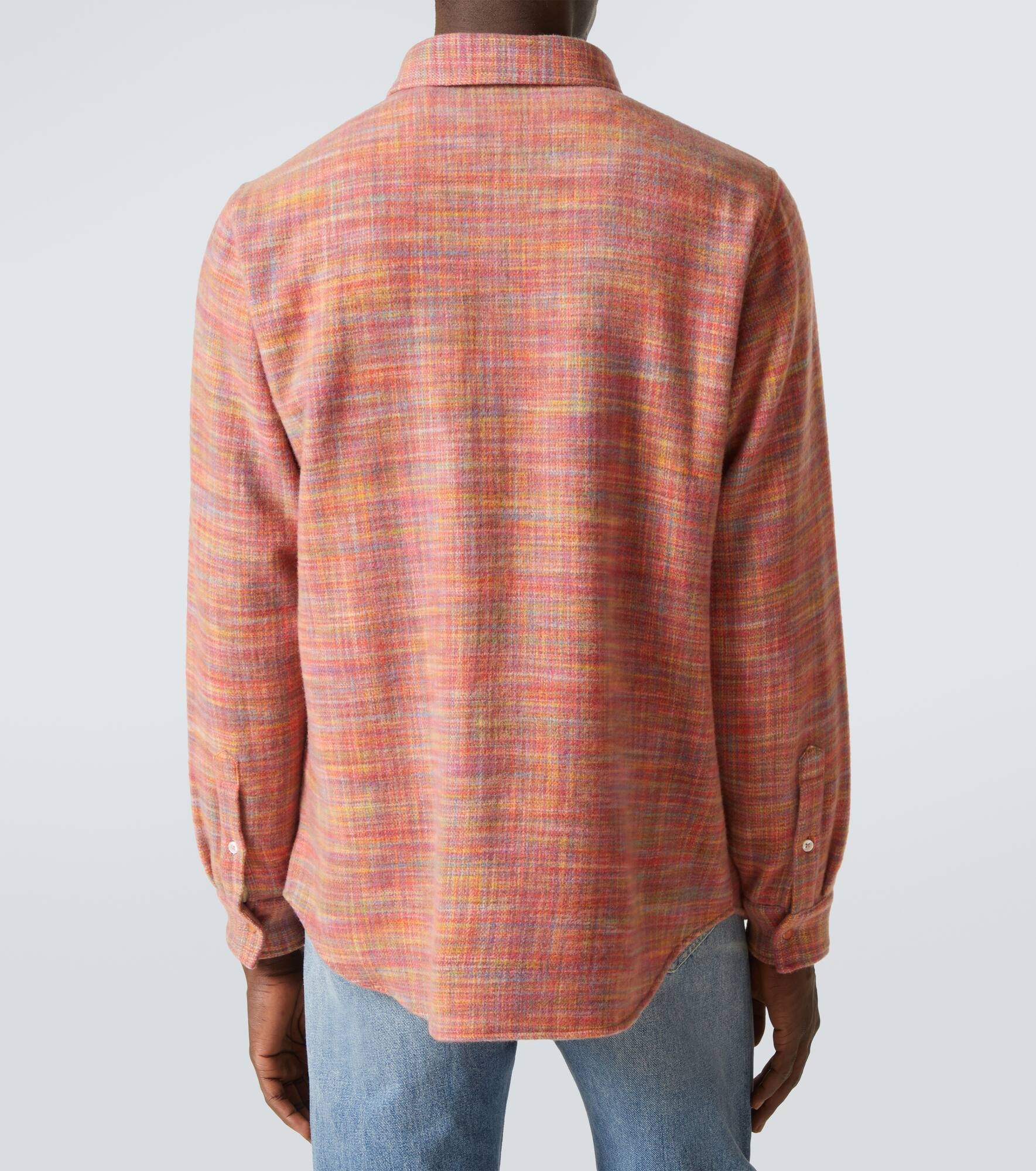 Flower space-dyed cashmere shirt - 4