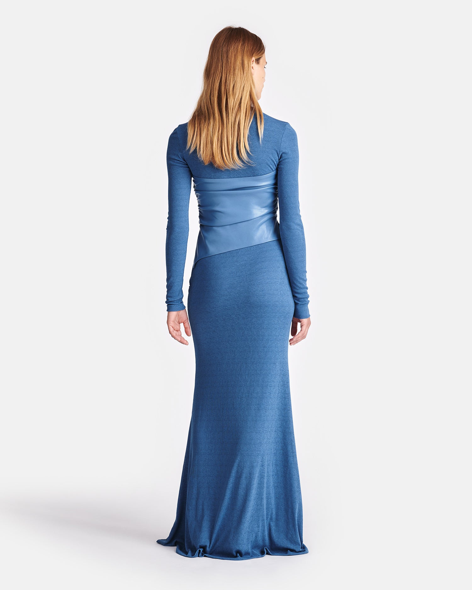 Mesh Jersey And Okobor™ Alt-Leather Maxi Dress - 5