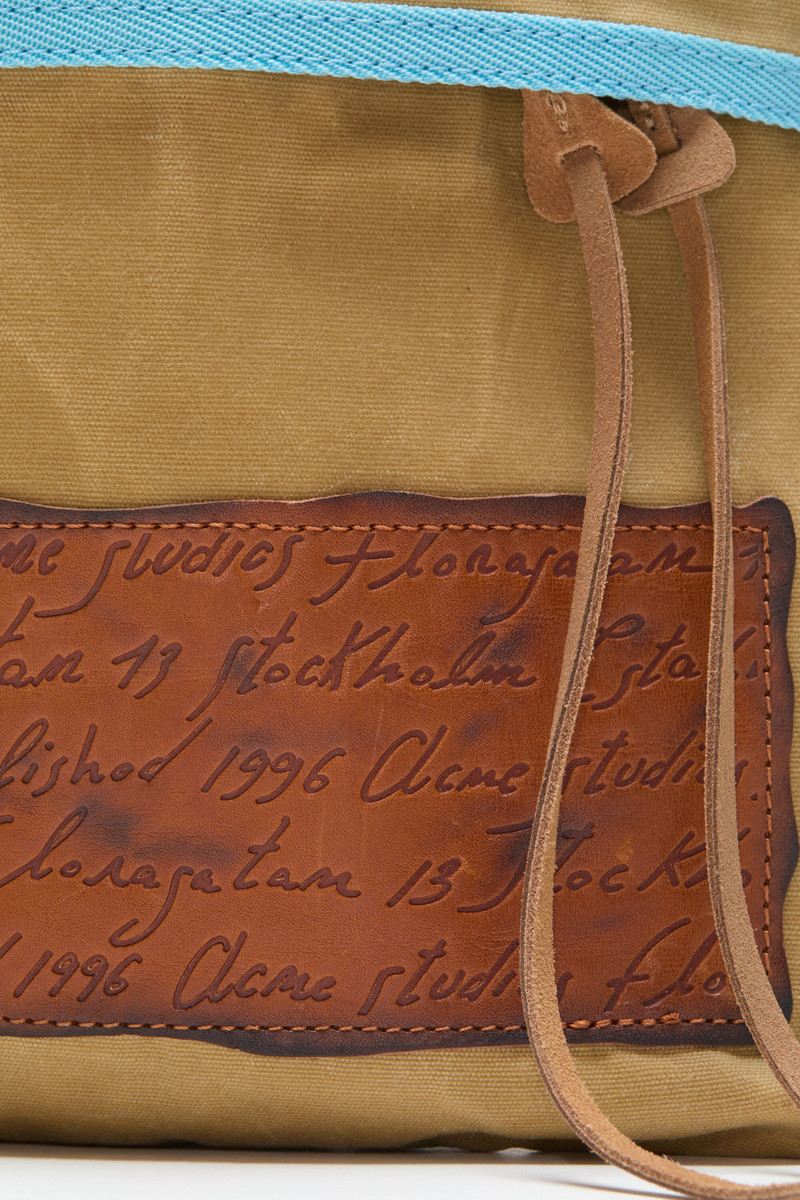 Canvas crossbody - Beige/blue 4