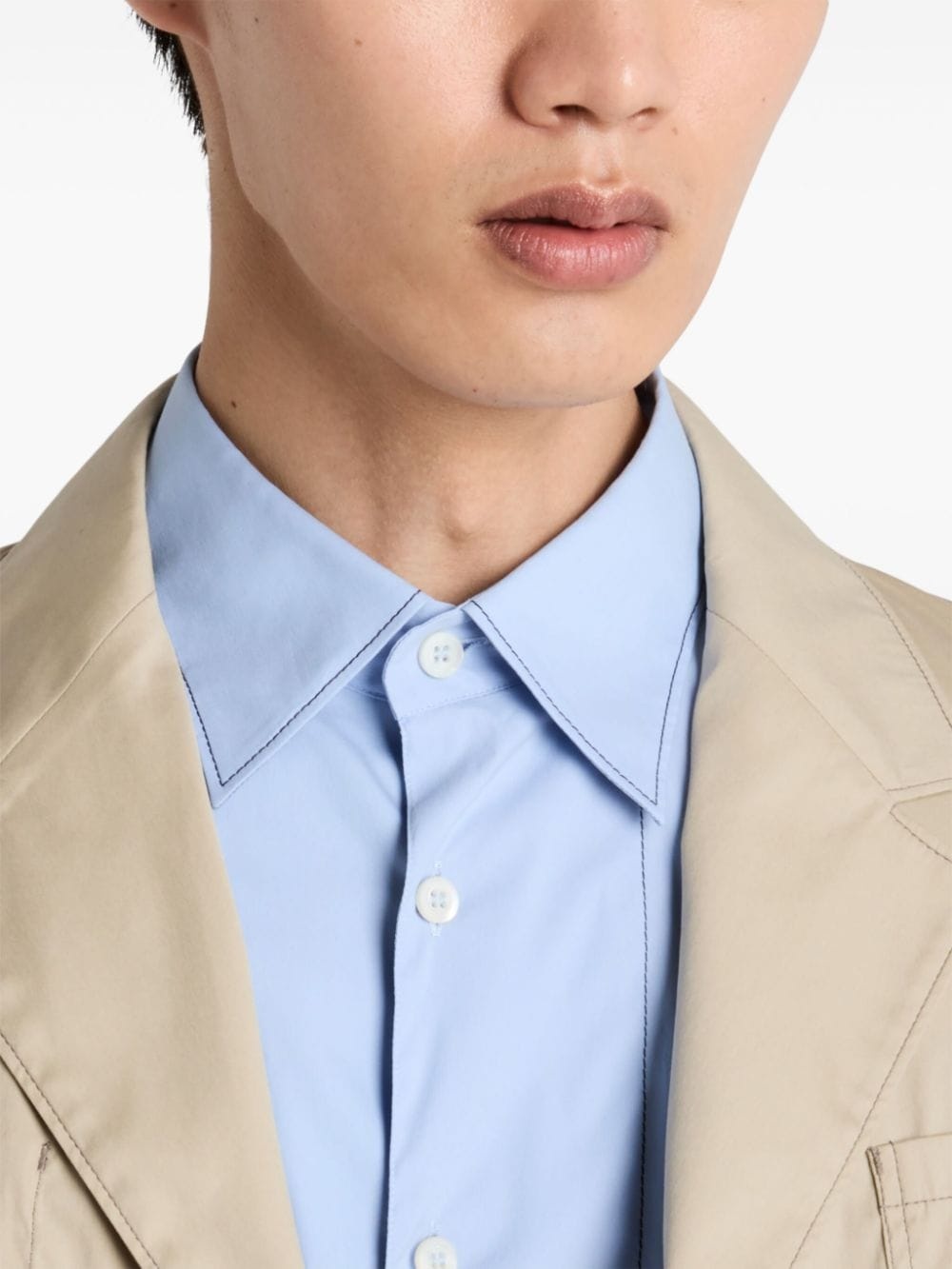 triangle-patch shirt jacket - 4
