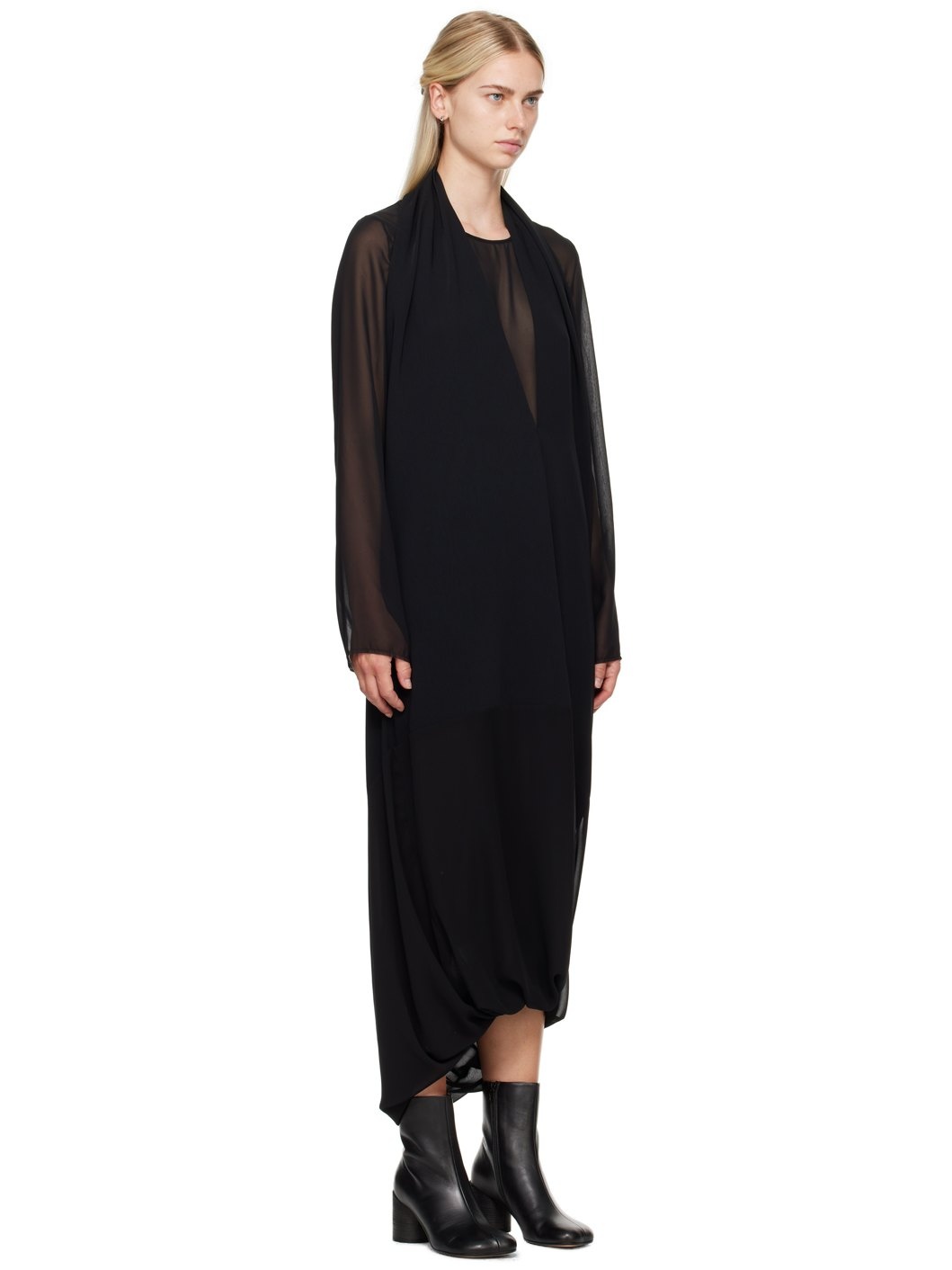 Black Layered Maxi Dress - 2