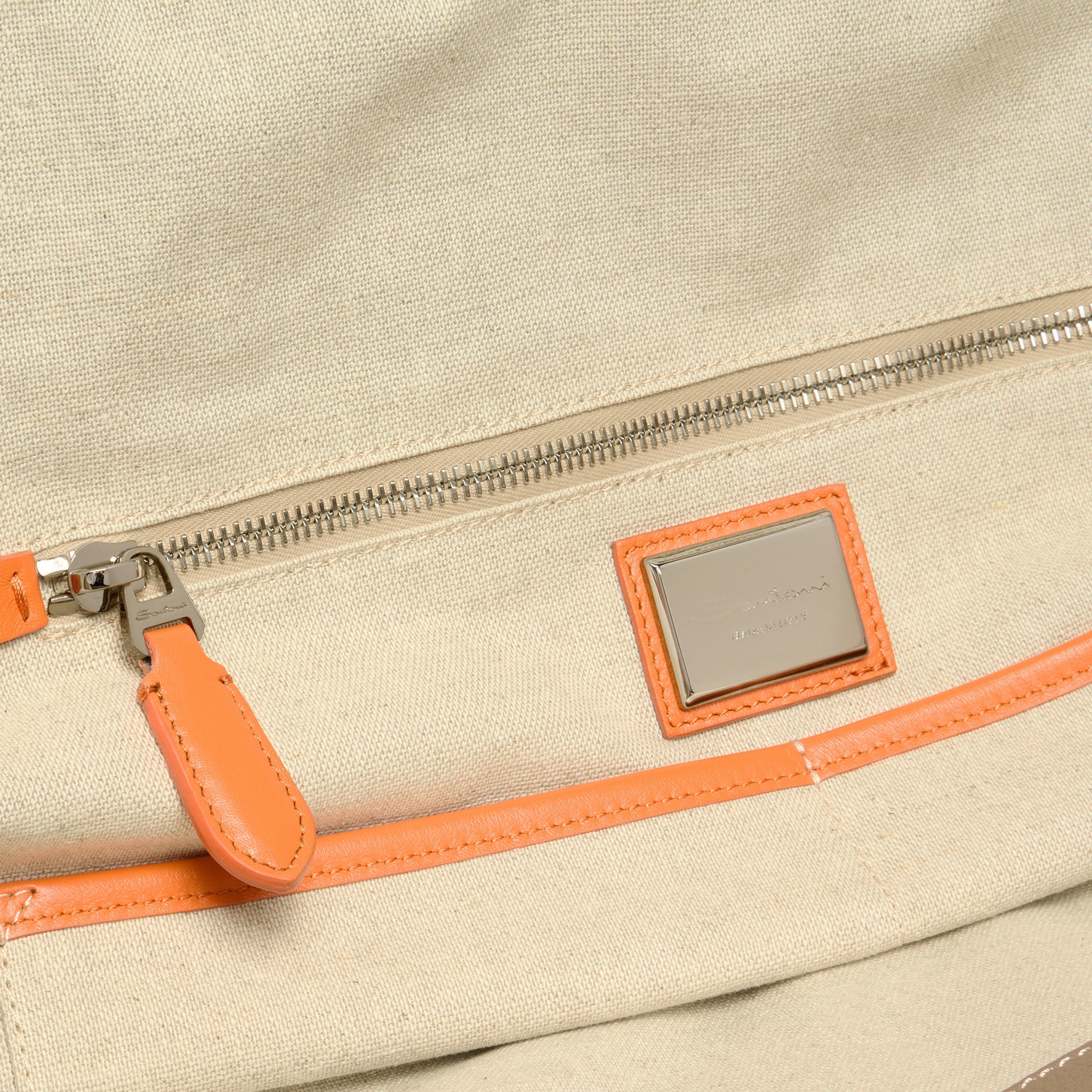 Beige tumbled leather weekend bag - 3