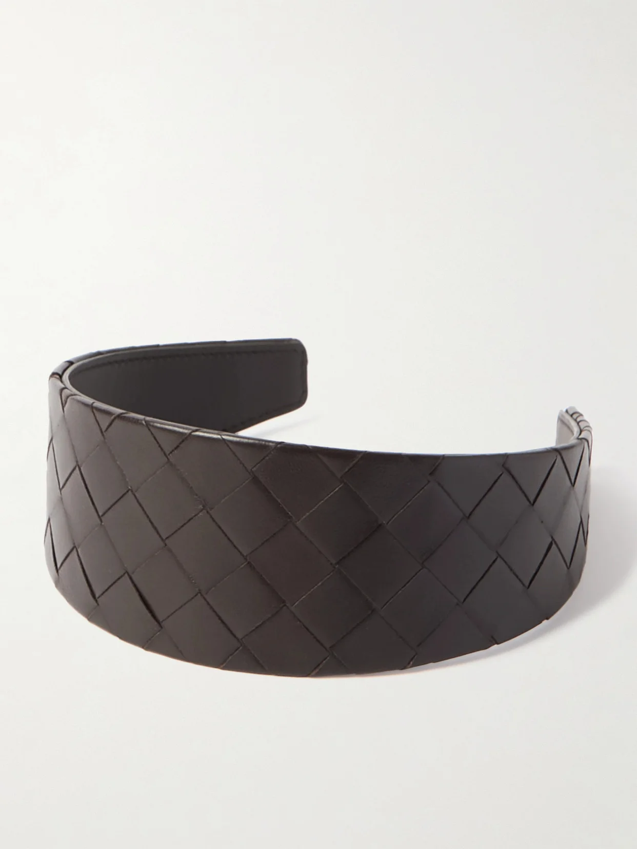 Intrecciato Leather Headband - 1