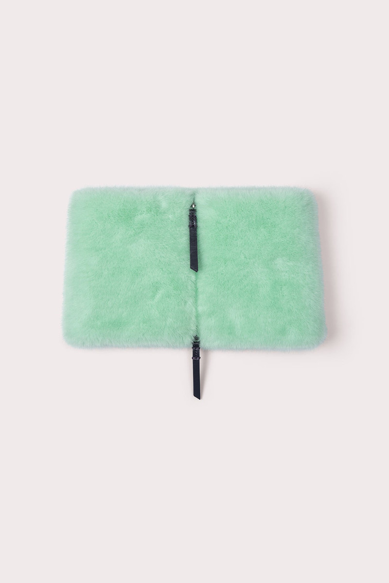 FLETCHER NECK WARMER MINT FAUX FUR 6