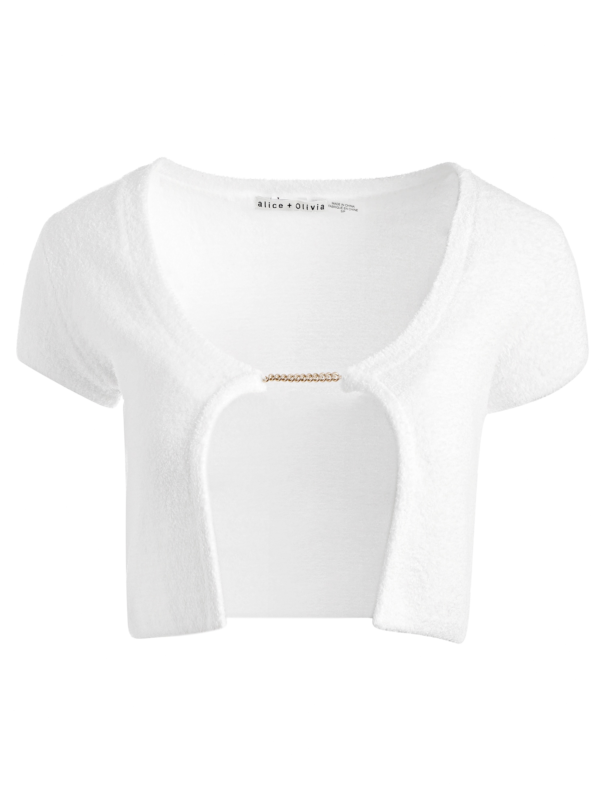 RINA CROPPED OPEN PULLOVER - 1