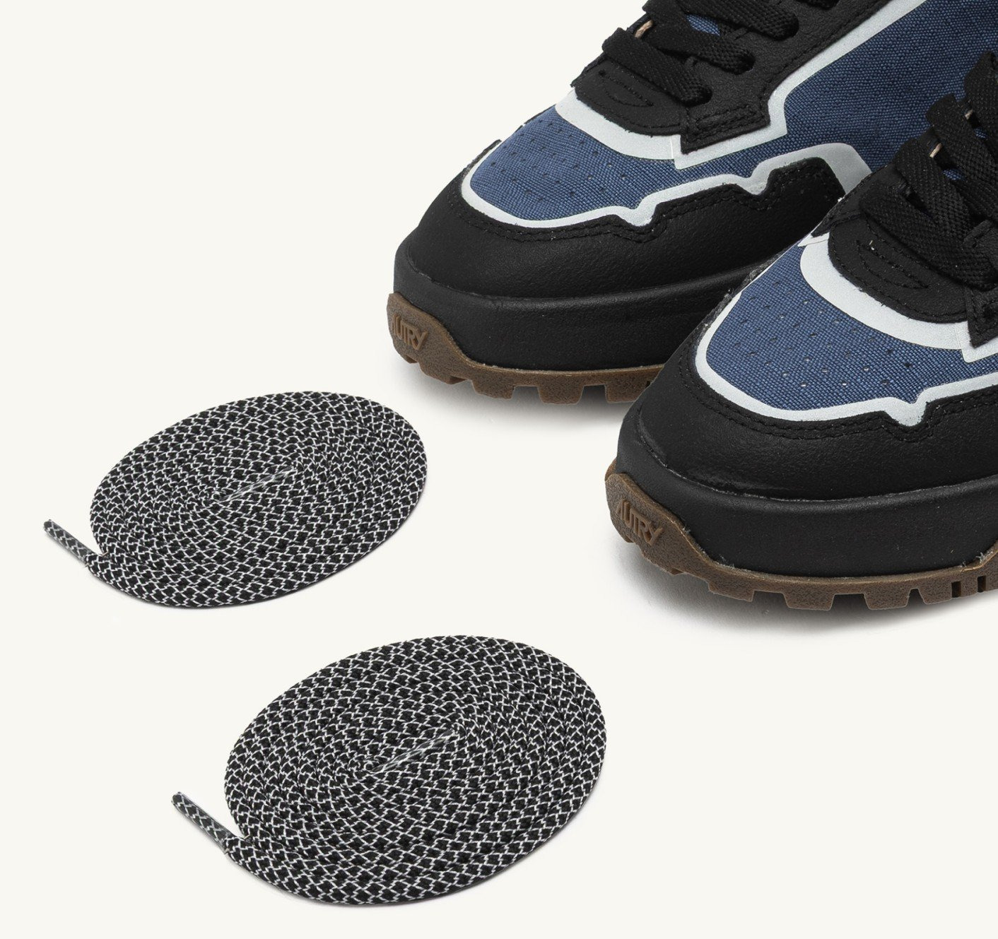 WILDPACE LOW SNEAKERS IN RIPSTOP NYLON AND LEATHER COLOR DARK BLUE AND BLACK - 8