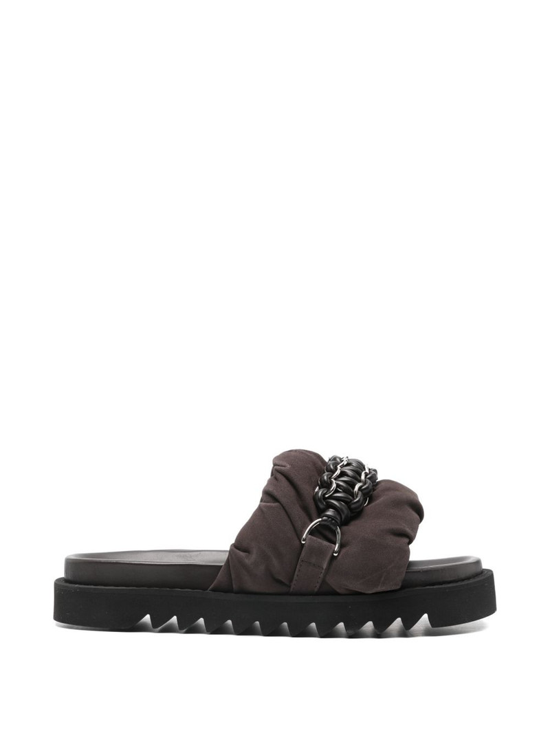 chain-detail padded sandals 1