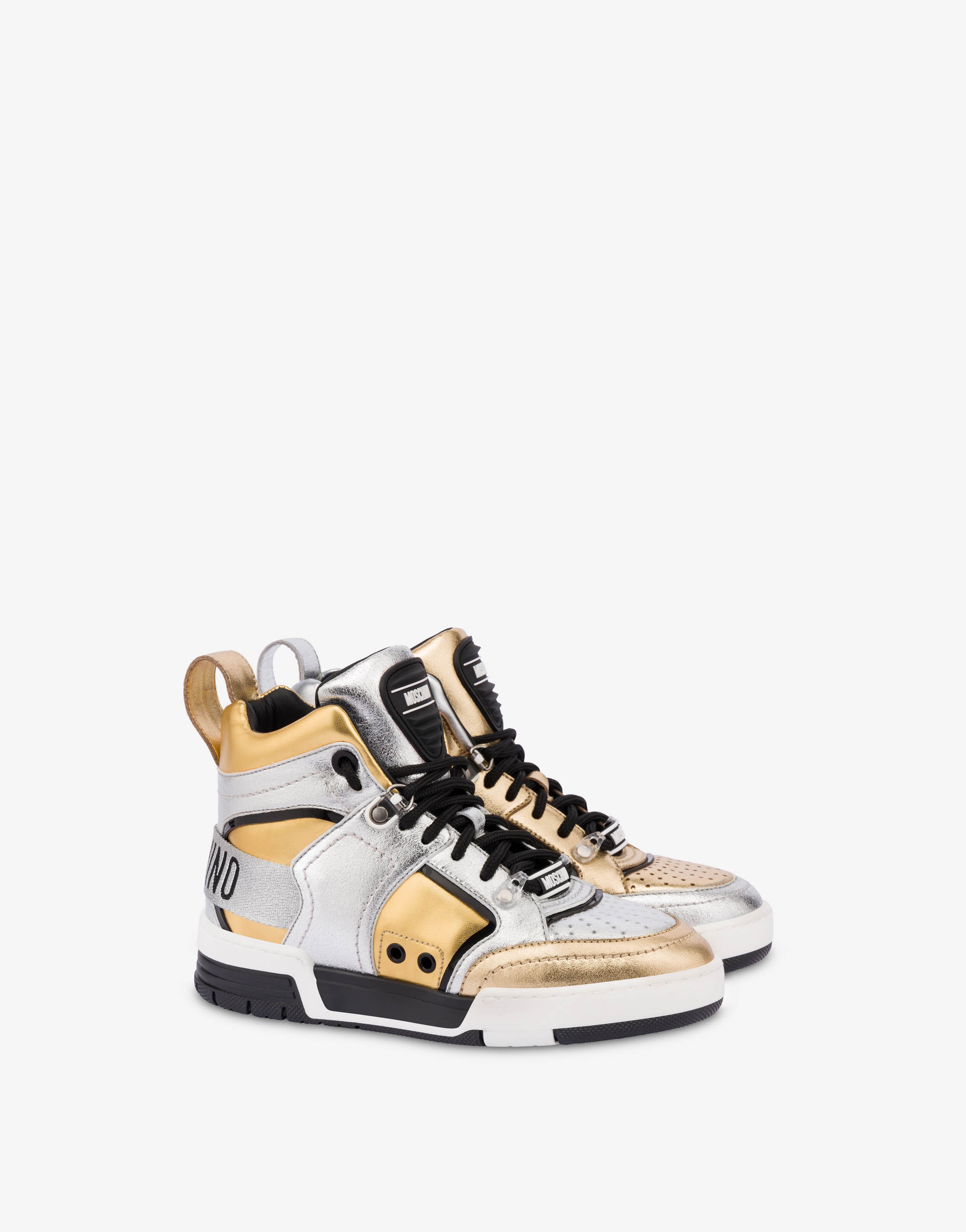 STREETBALL LAMINATED HIGH-TOP SNEAKERS - 2