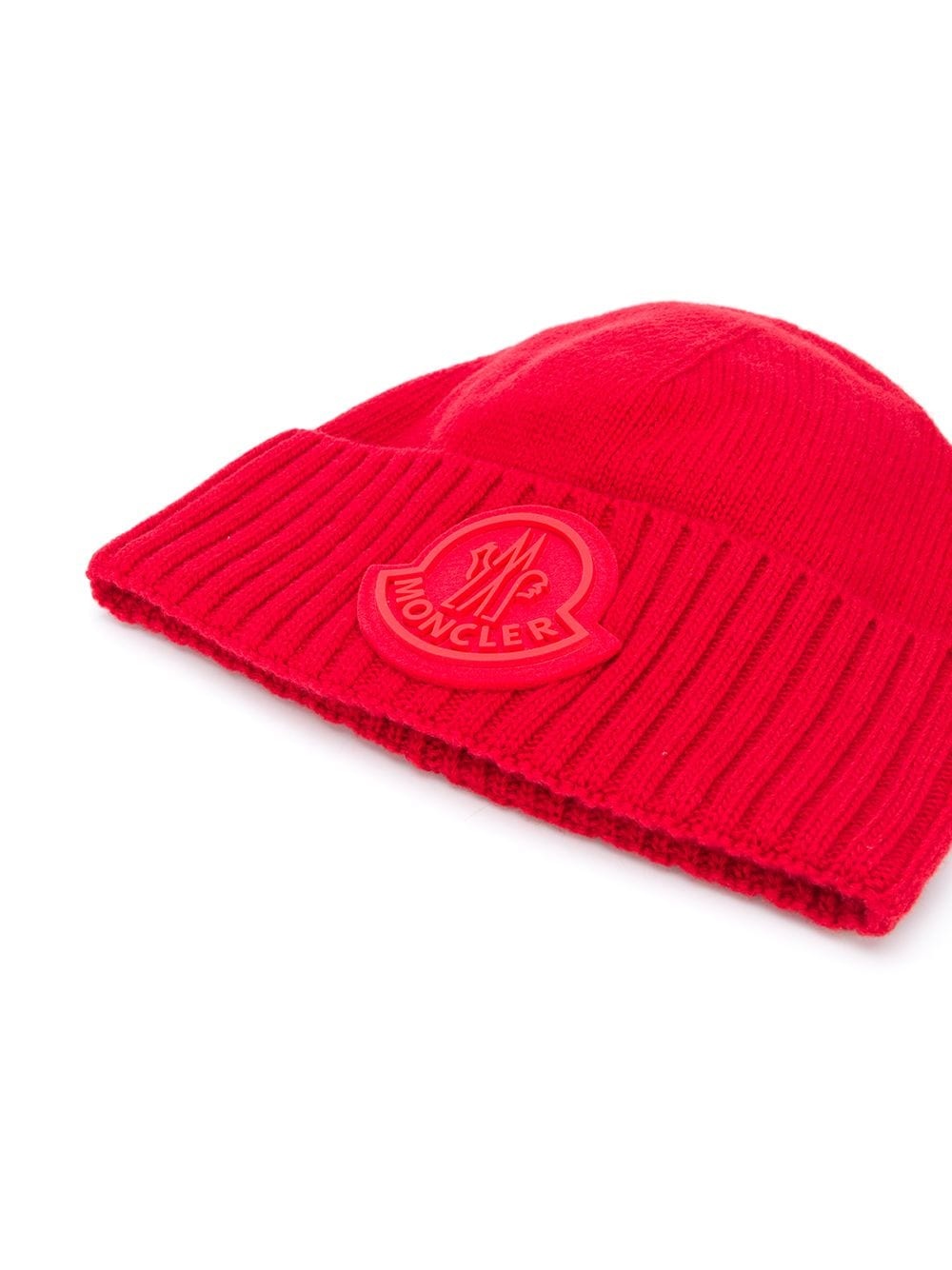 ribbed large logo beanie - 2