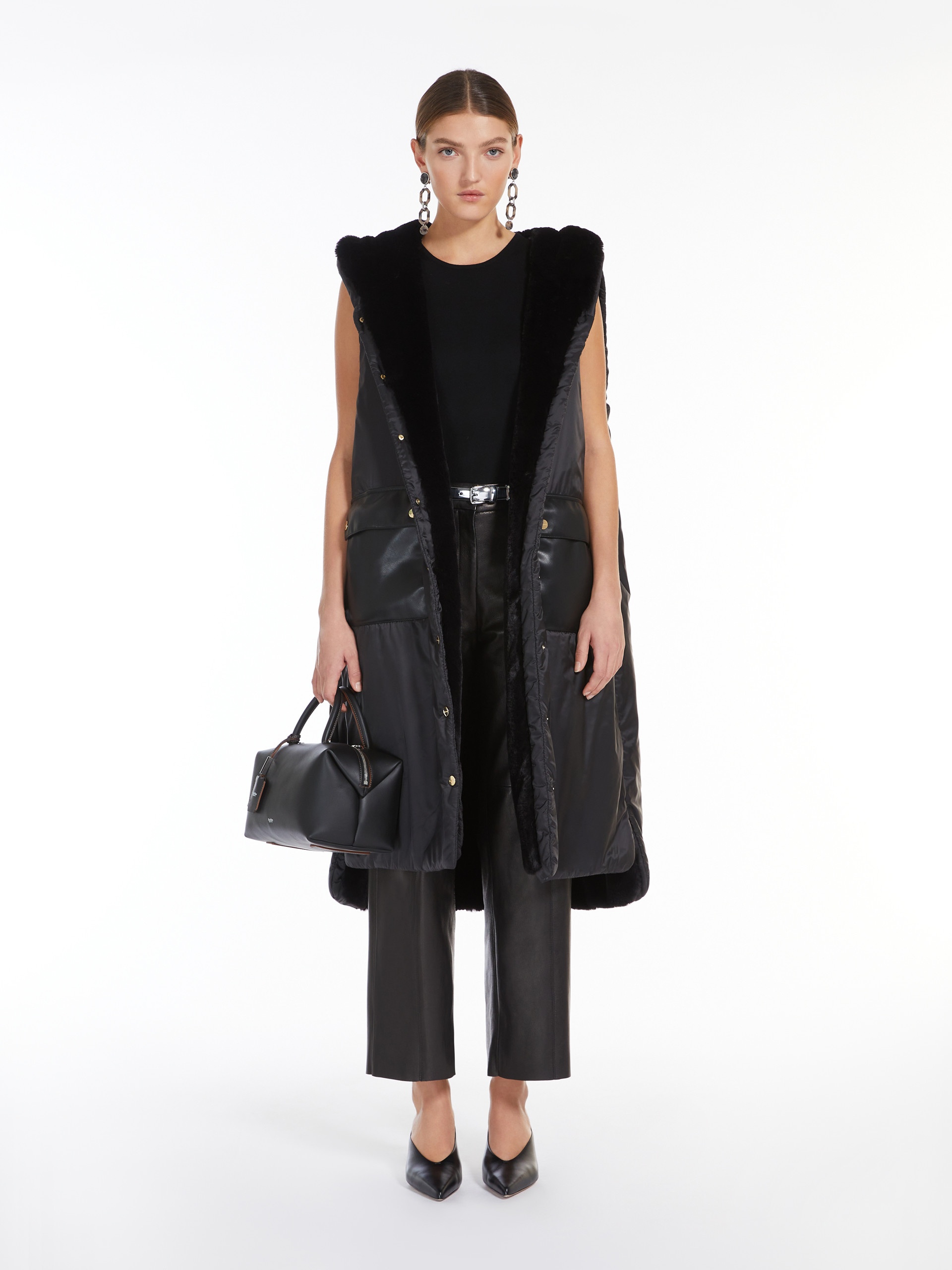 FLORIAN Long reversible gilet in water-repellent fabric - 2